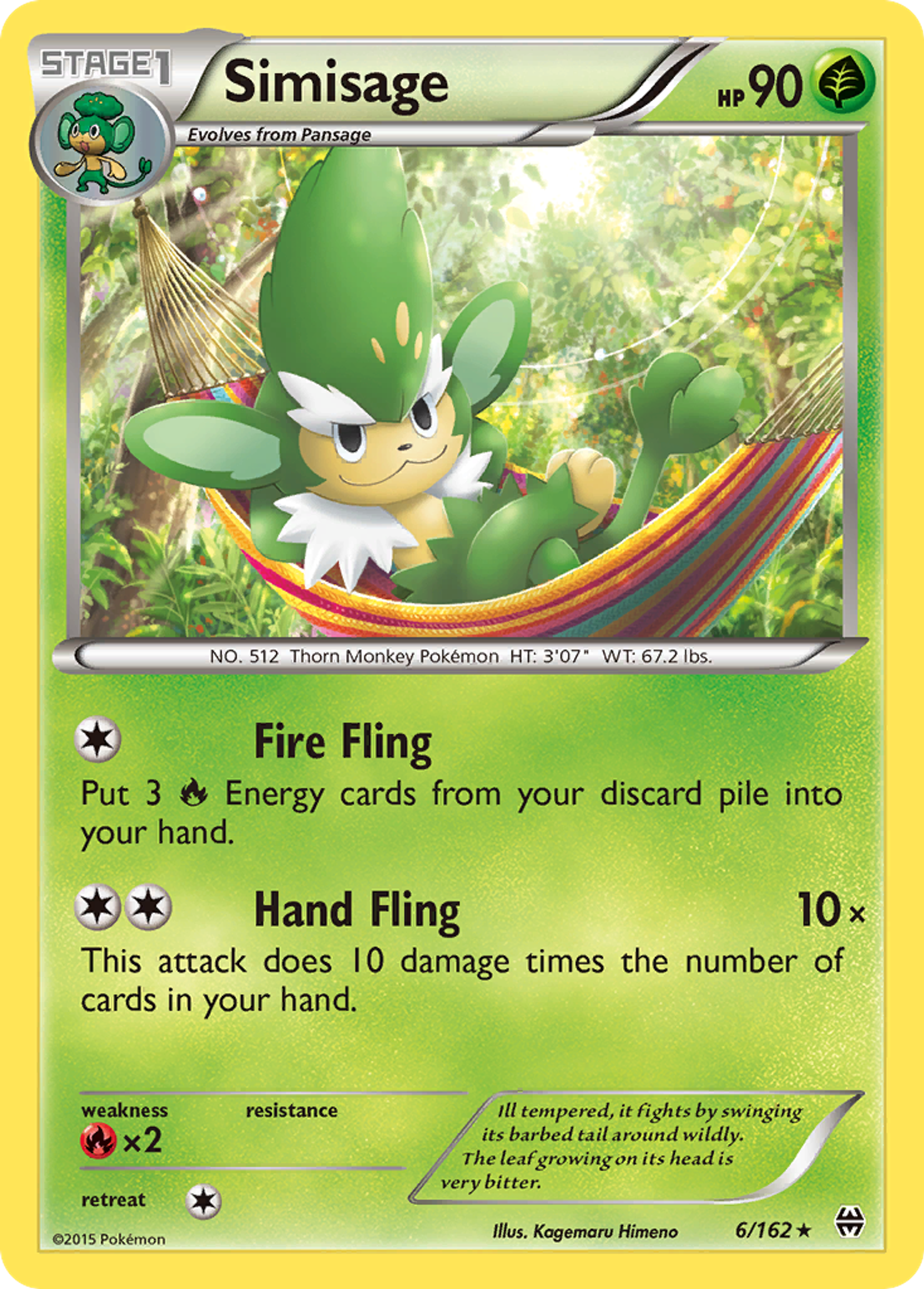 Simisage — XY - BREAKthrough — Pokémon