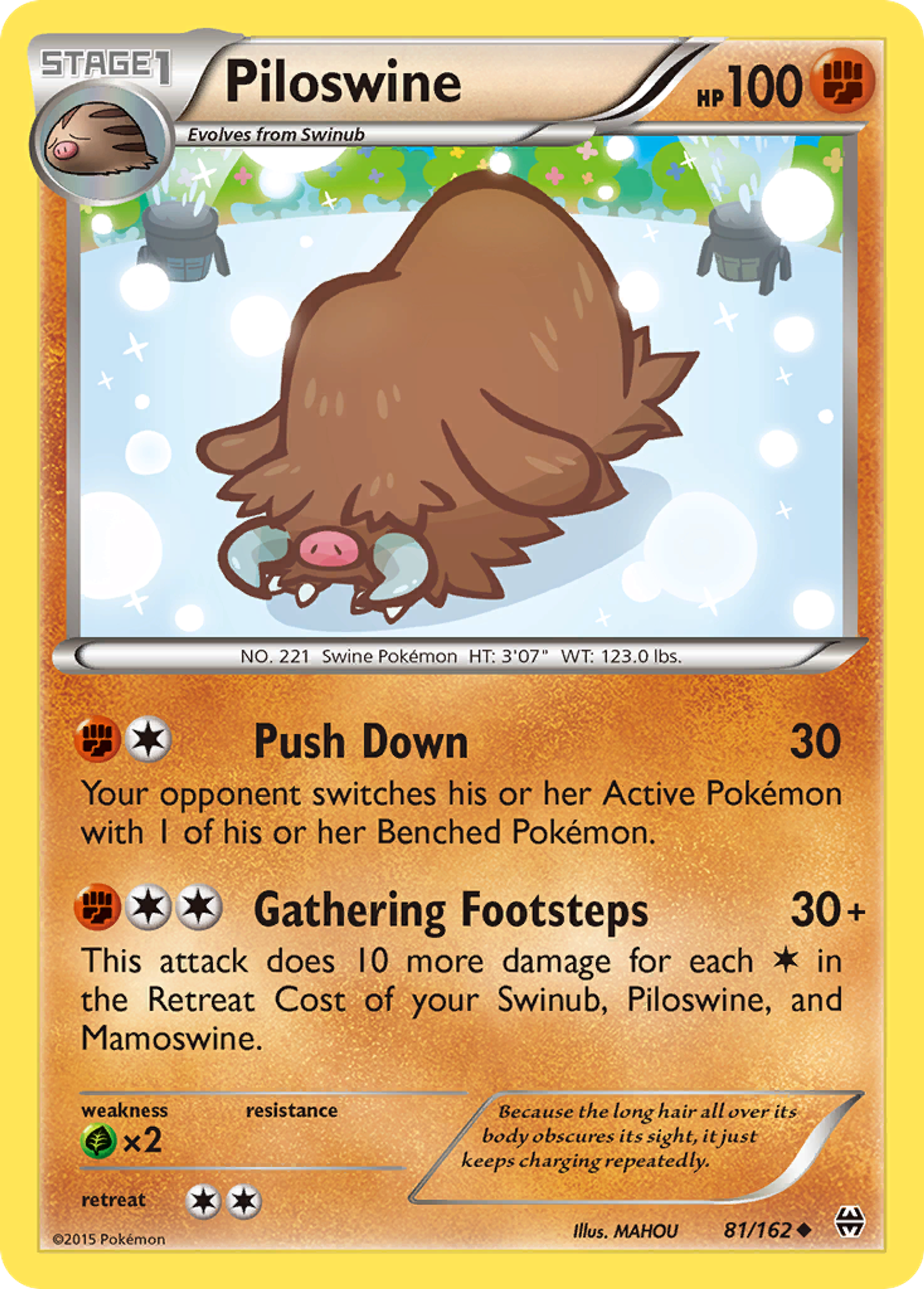 Piloswine — XY - BREAKthrough — Pokemon