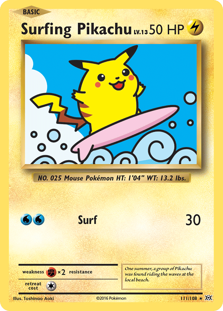 Surfing Pikachu — XY - Evolutions — Pokemon