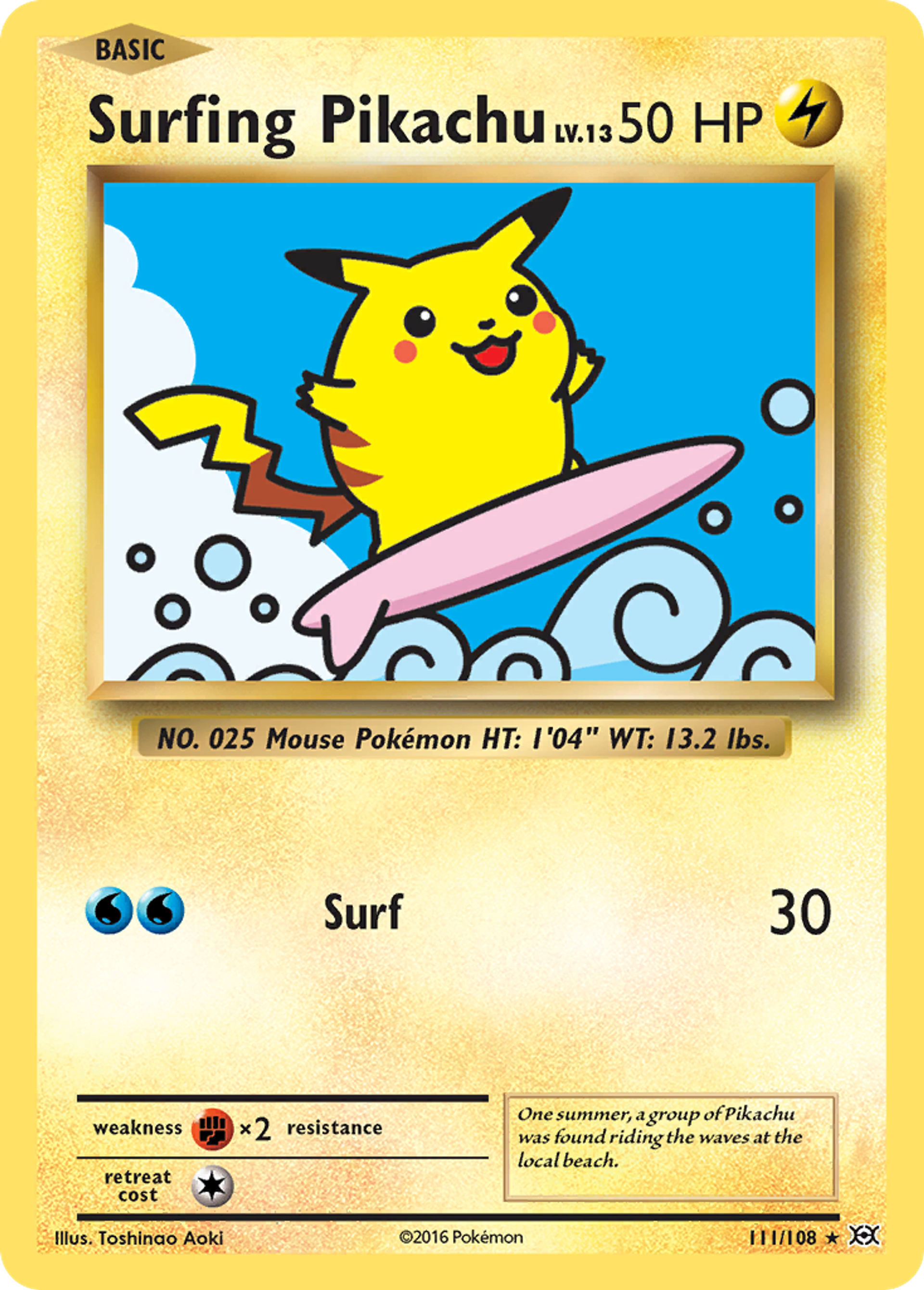 Surfing Pikachu — XY - Evolutions — Pokemon