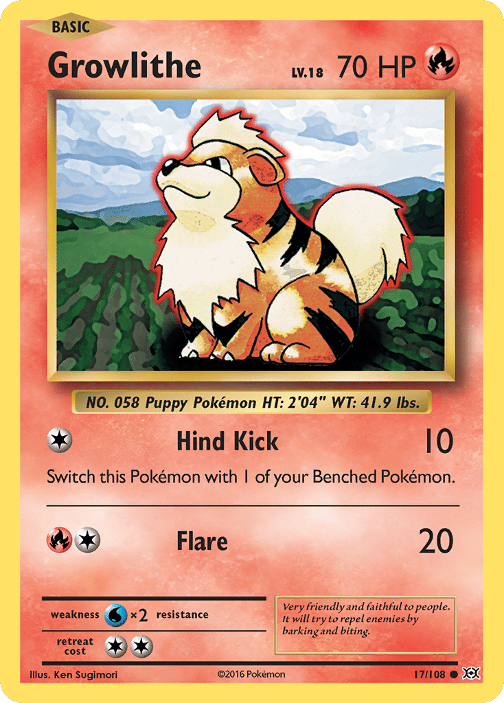 Growlithe — XY - Evolutions — Pokemon