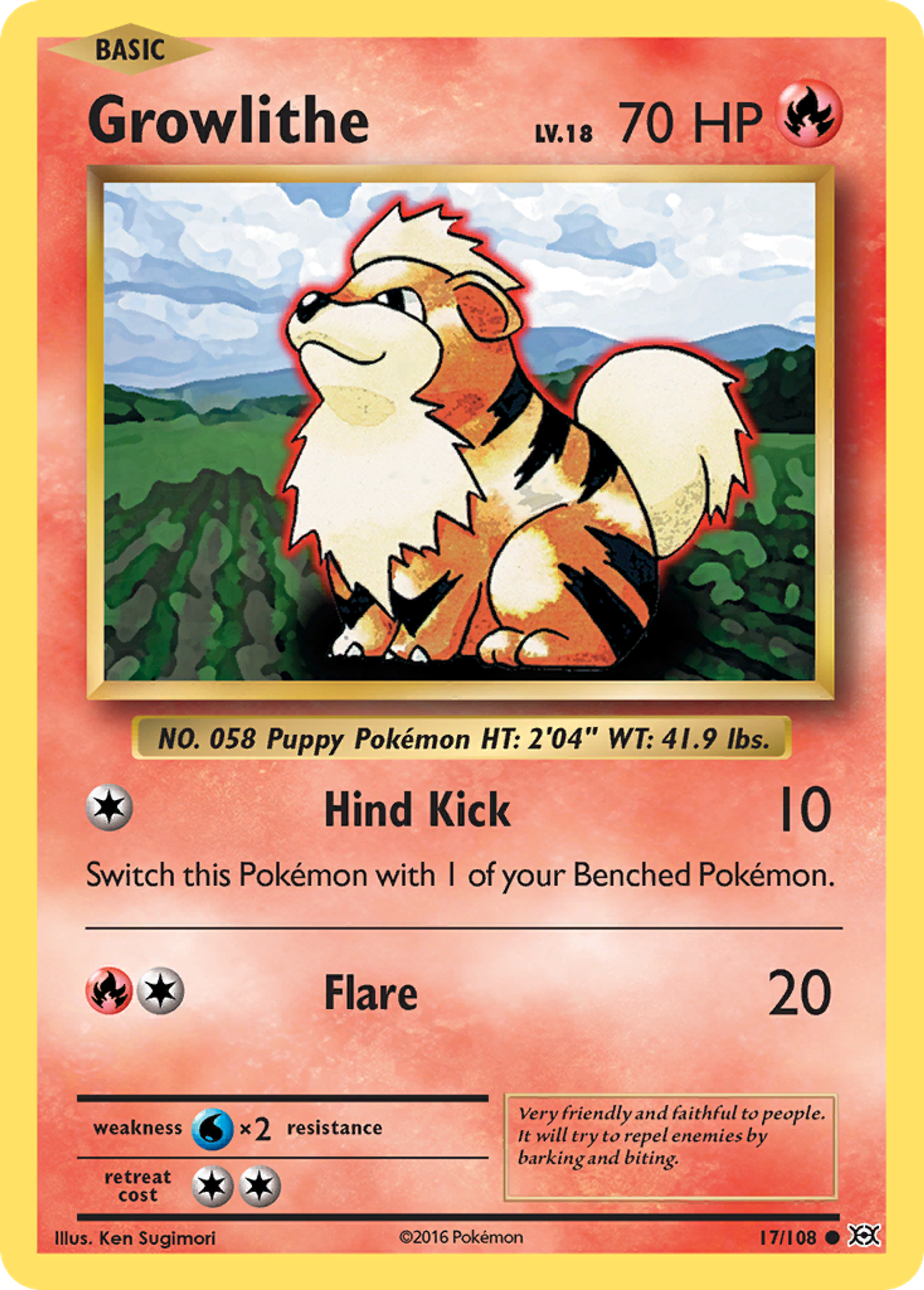 Growlithe — XY - Evolutions — Pokémon