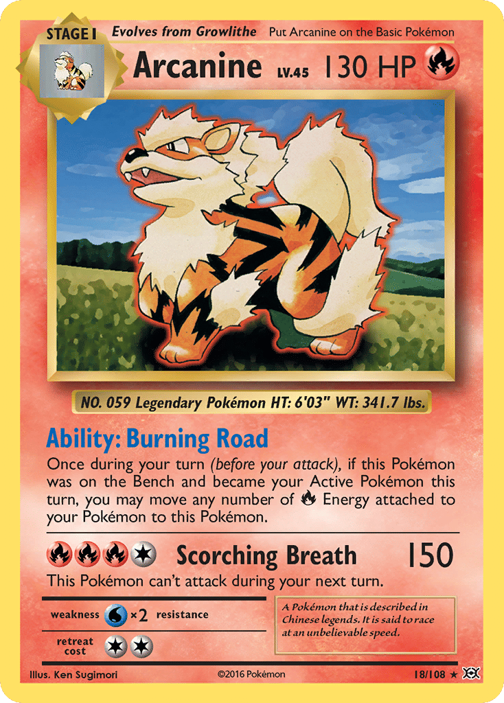 Arcanine — XY - Evolutions — Pokemon