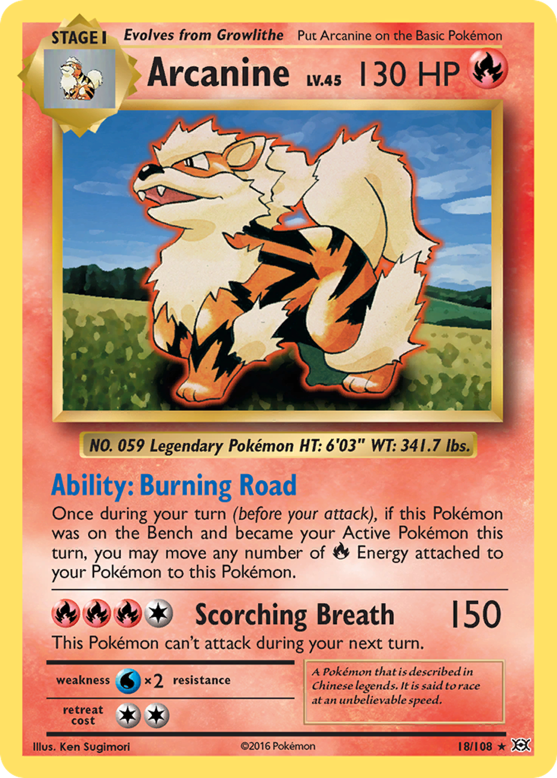 Arcanine — XY - Evolutions — Pokemon