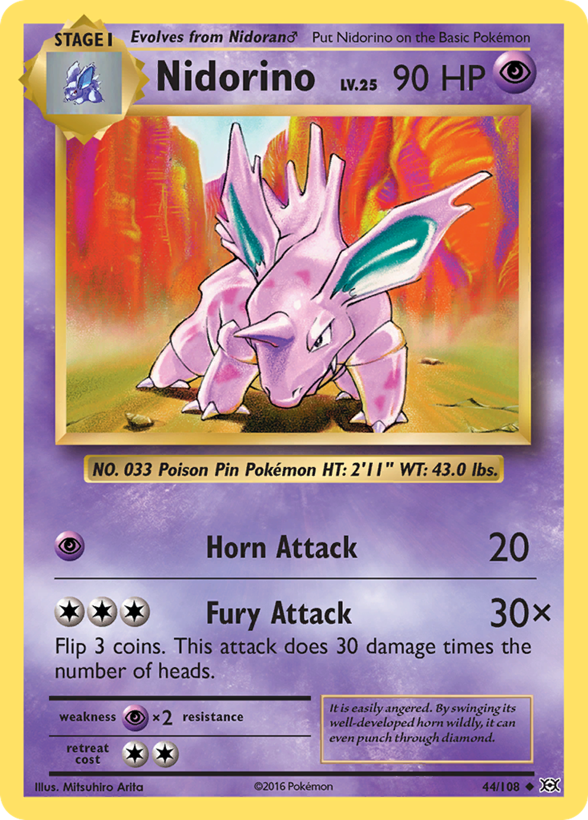 Nidorino — XY - Evolutions — Pokémon