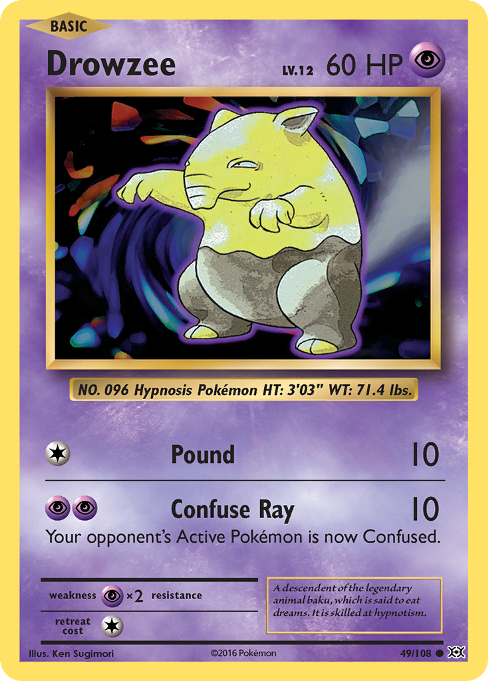 Drowzee — XY - Evolutions — Pokemon