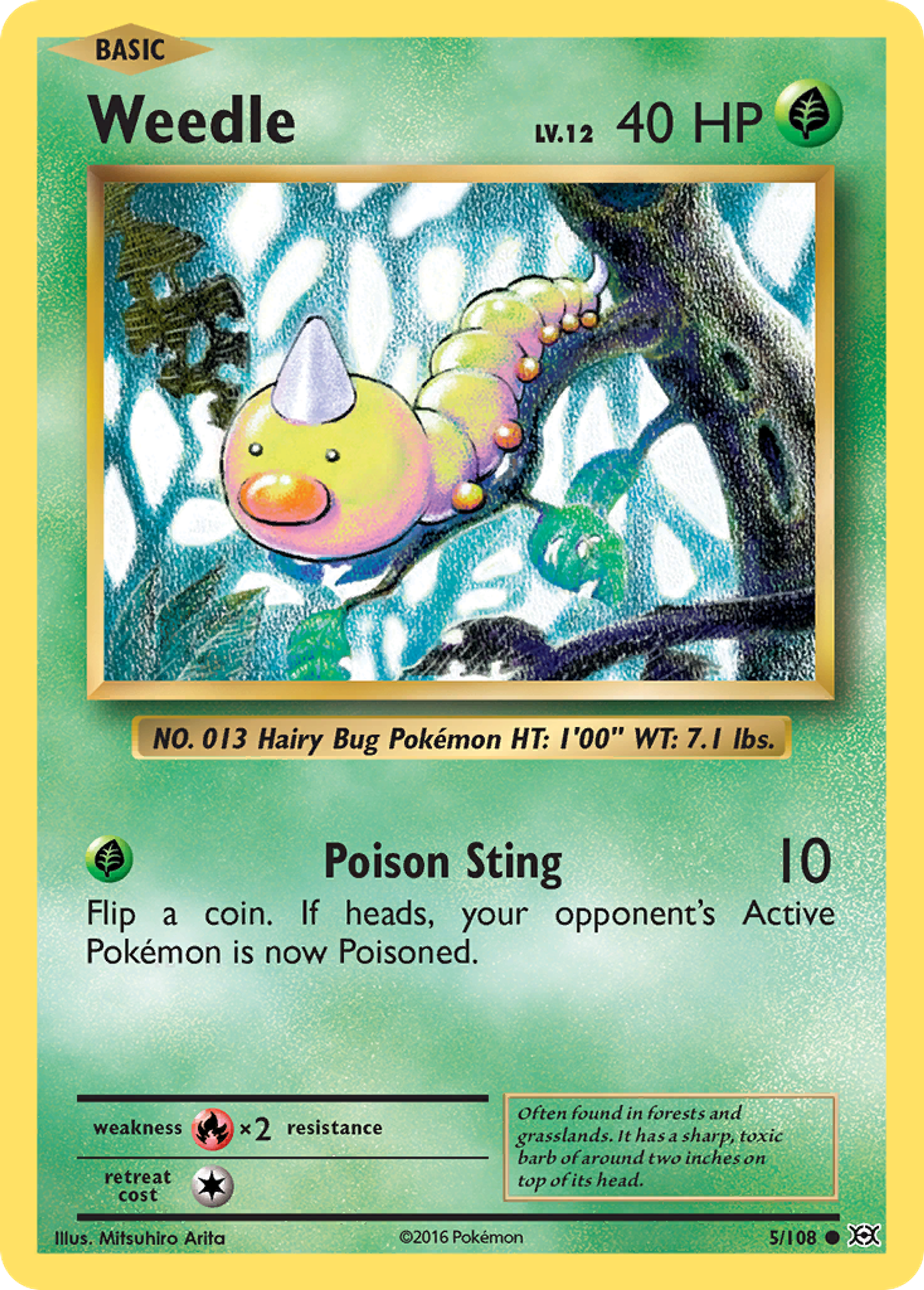 Weedle — XY - Evolutions — Pokemon