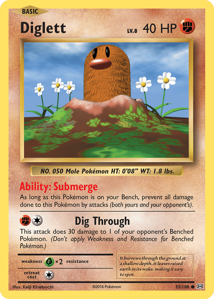Diglett — XY - Evolutions — Pokemon