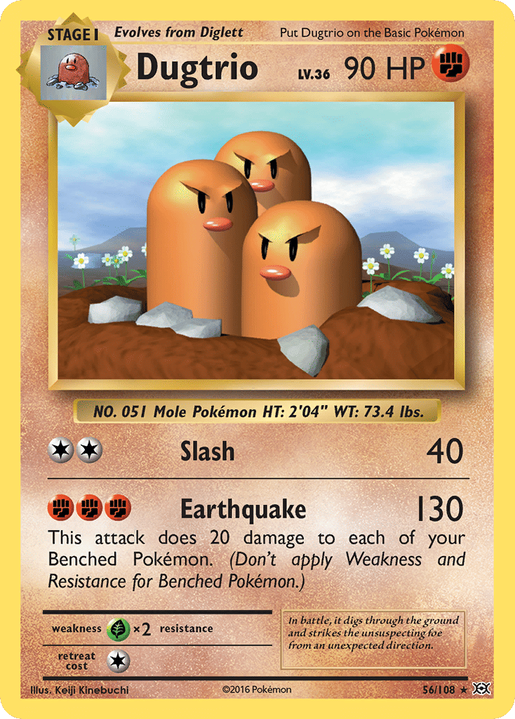 Dugtrio — XY - Evolutions — Pokemon