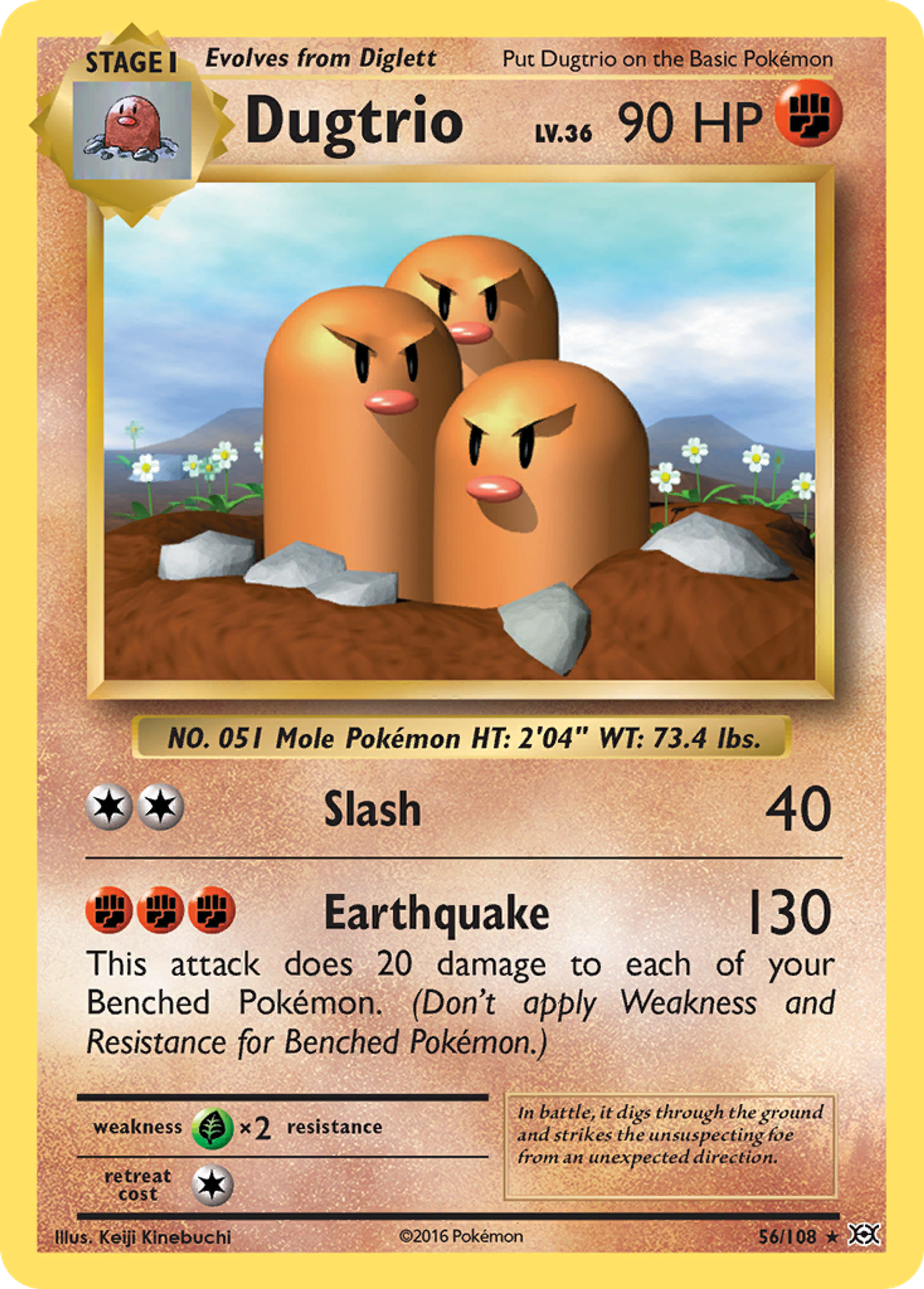 Dugtrio — XY - Evolutions — Pokemon