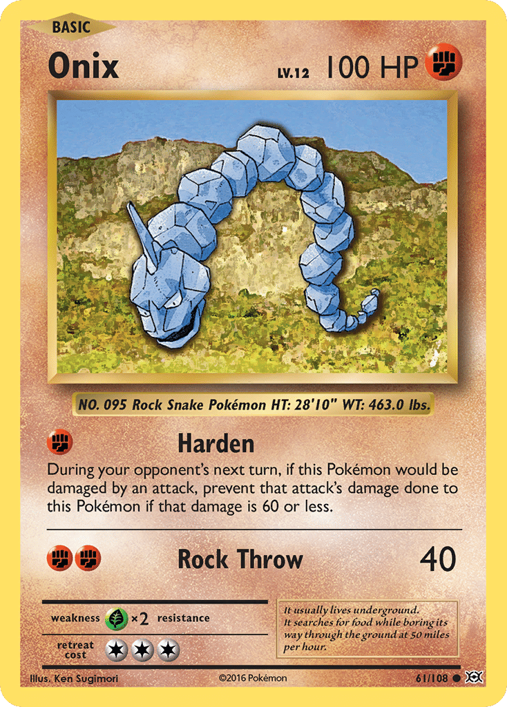 Onix — XY - Evolutions — Pokemon