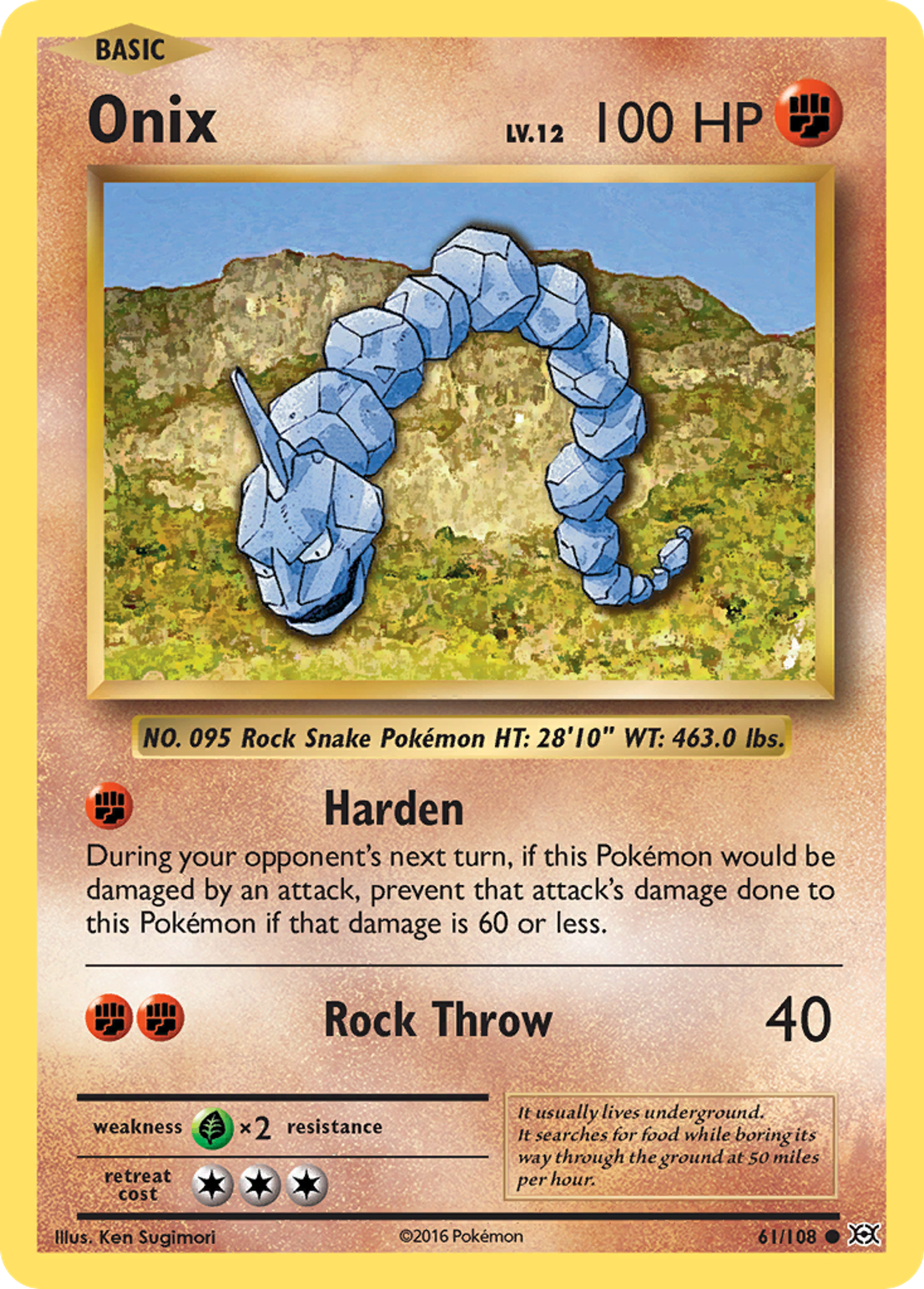 Onix — XY - Evolutions — Pokemon