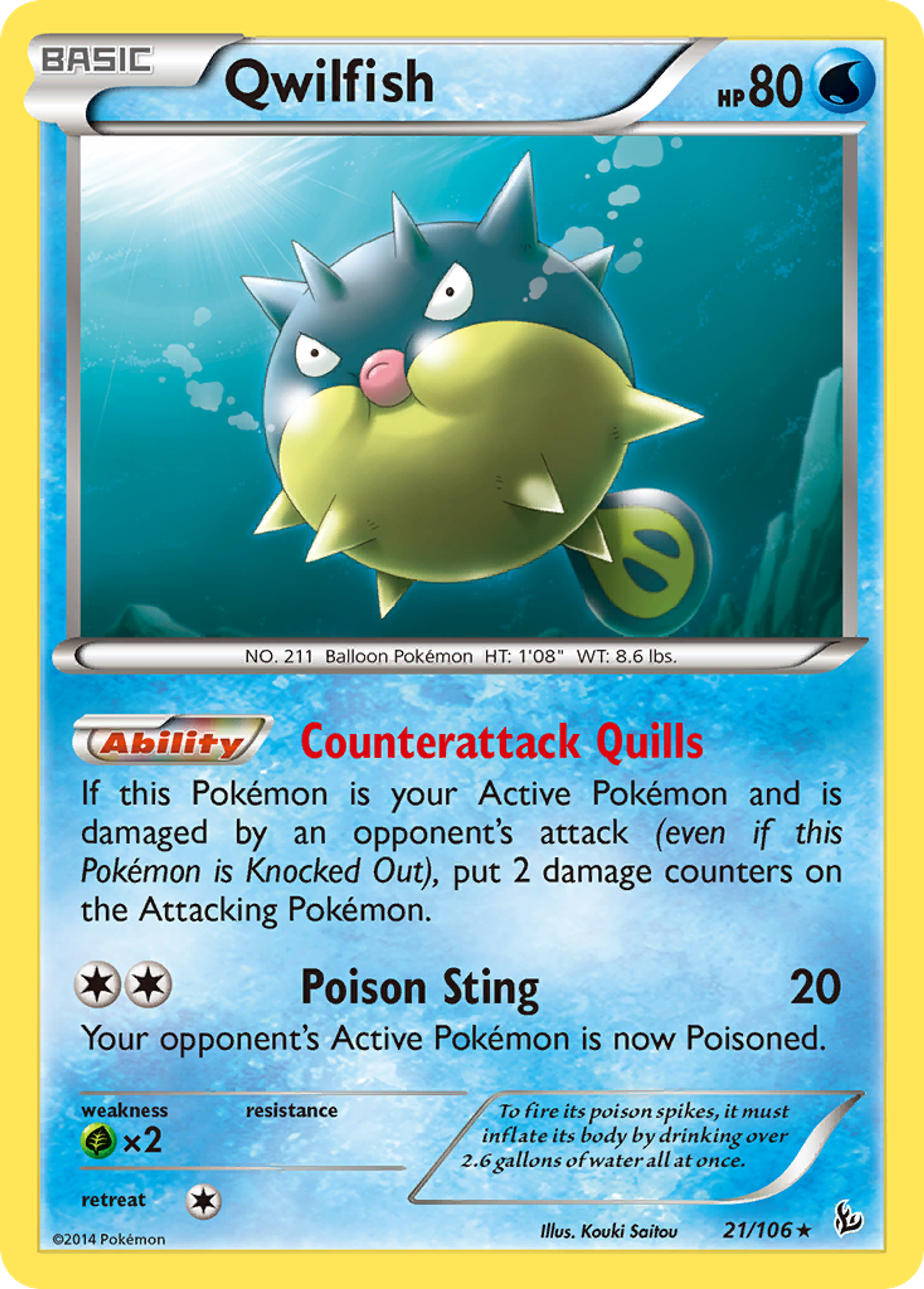 Qwilfish — XY - Flashfire — Pokemon