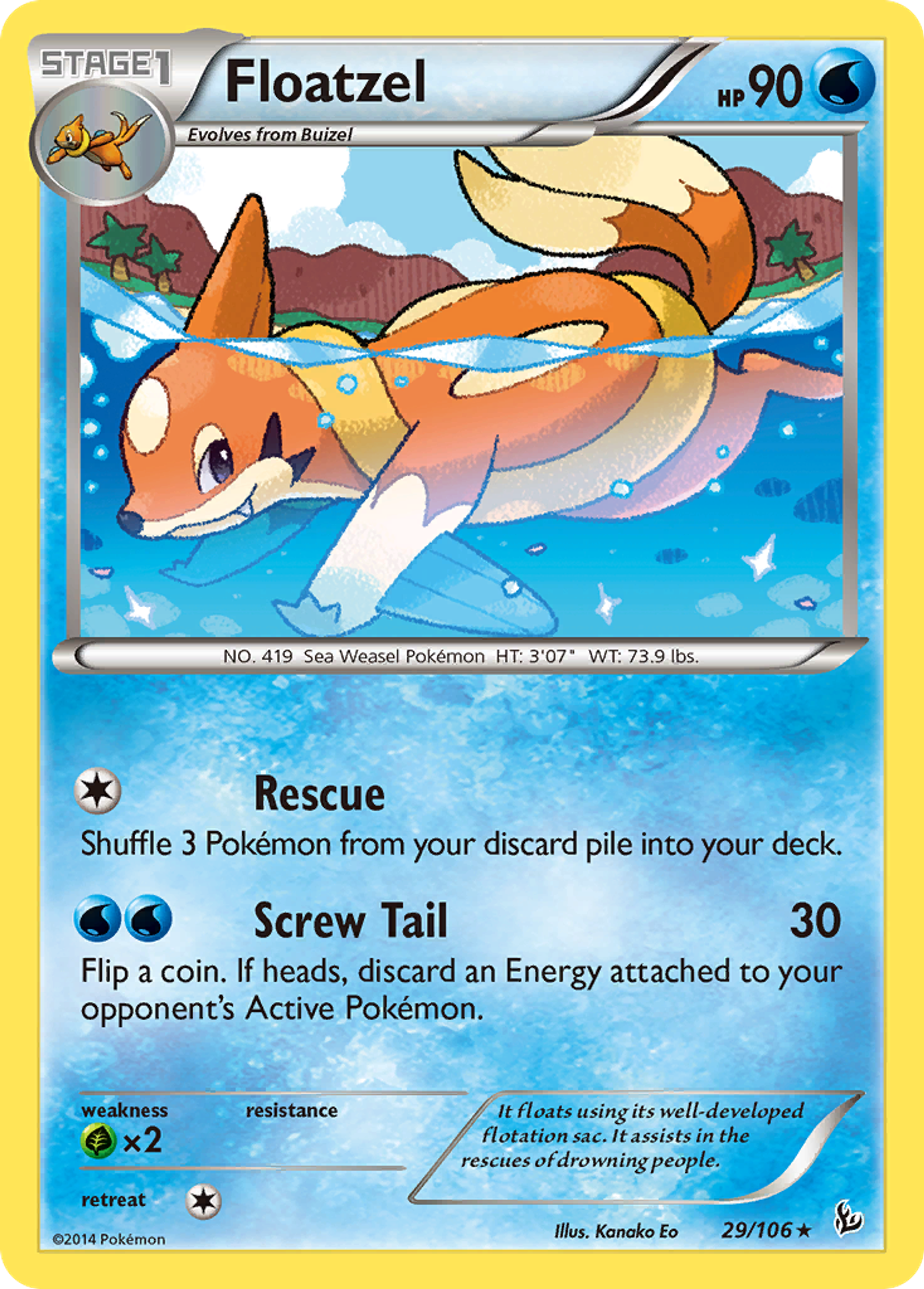 Floatzel — XY - Flashfire — Pokemon