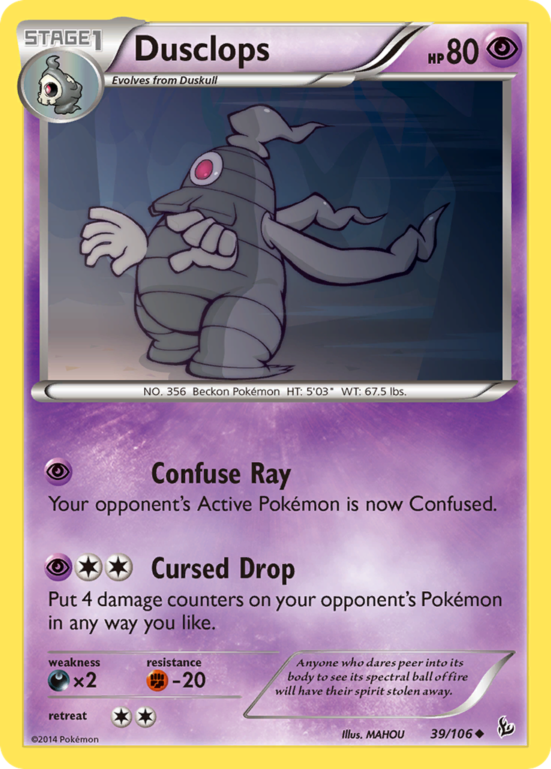 Dusclops — XY - Flashfire — Pokemon