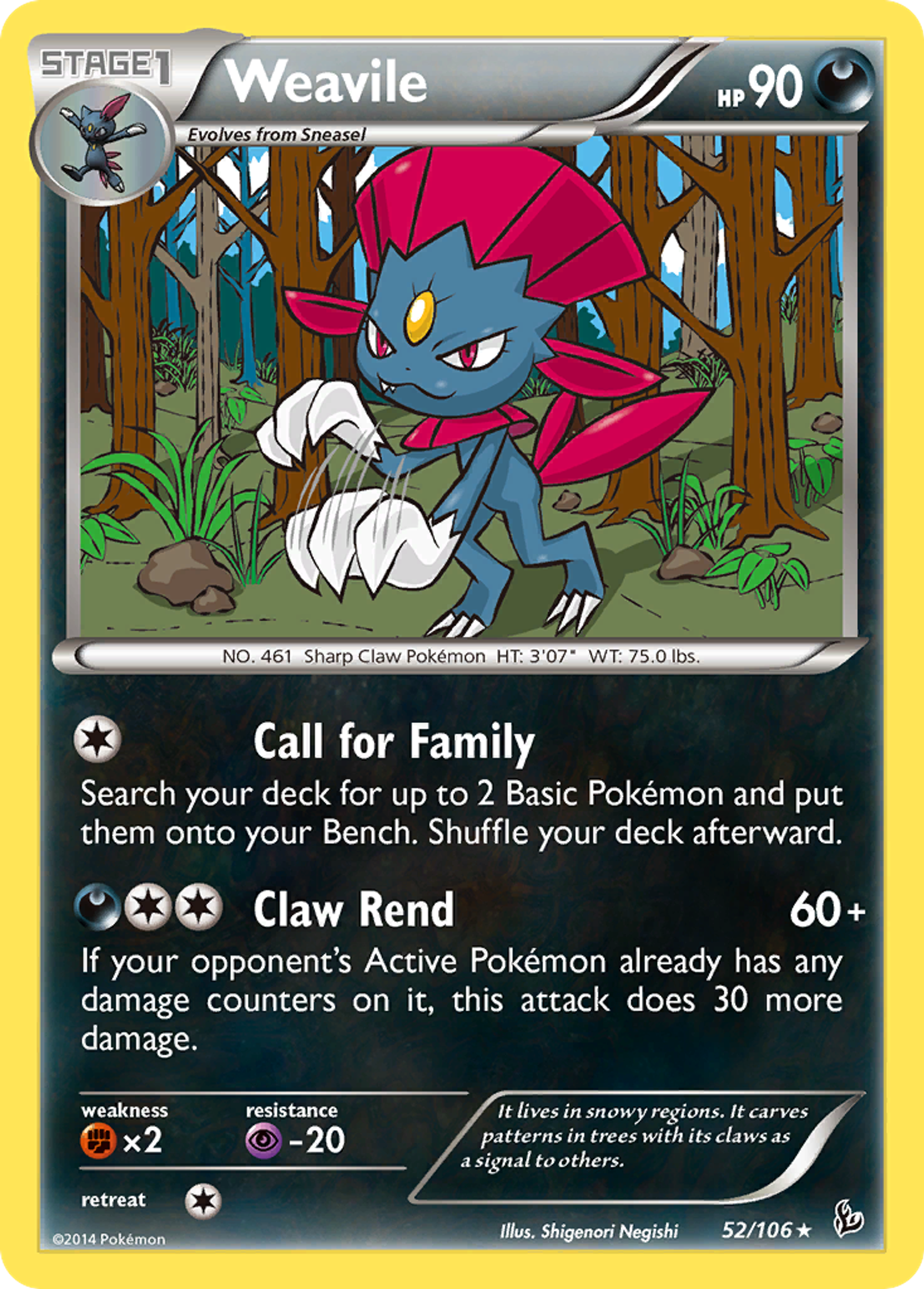 Weavile — XY - Flashfire — Pokemon