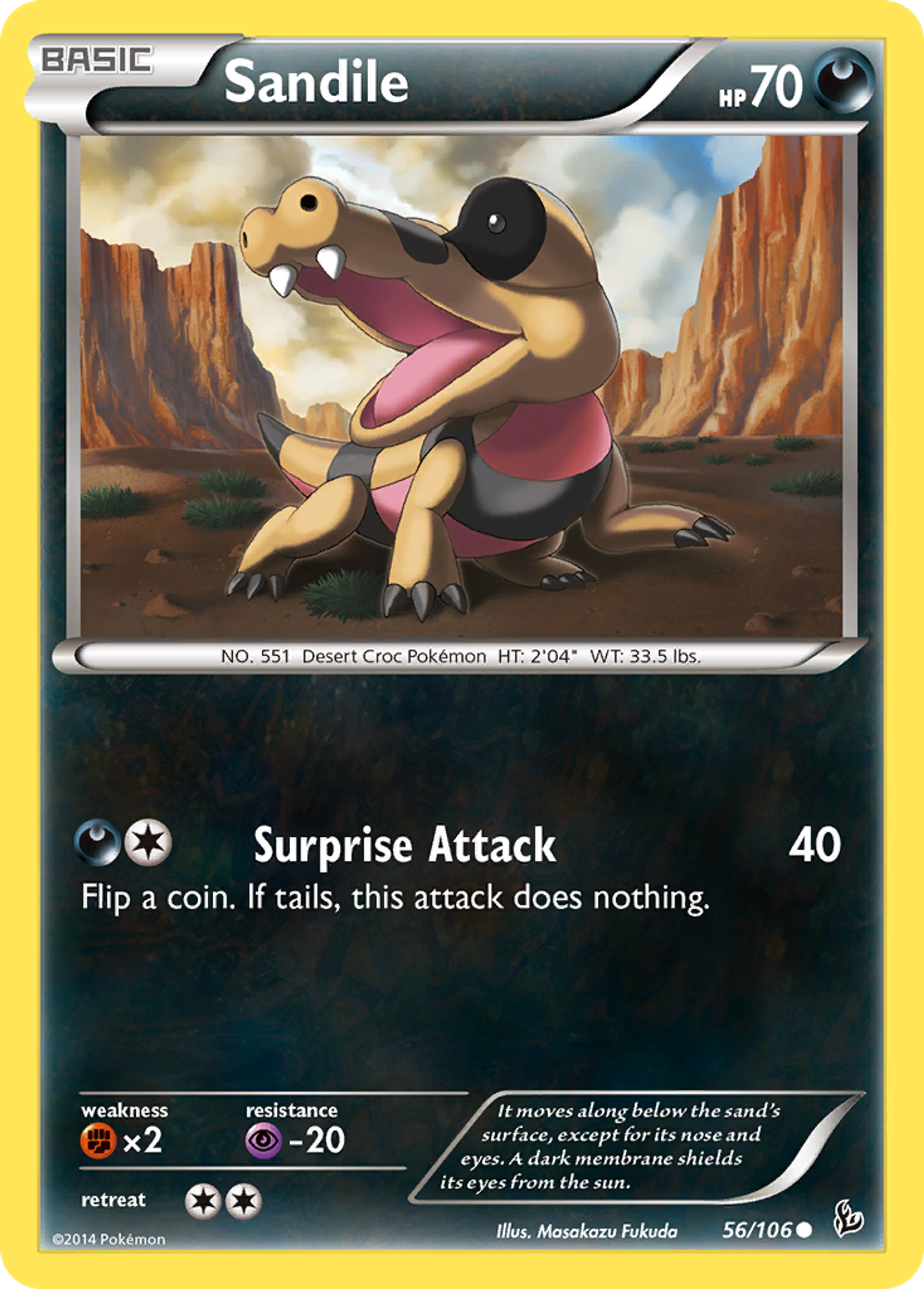 Sandile — XY - Flashfire — Pokemon