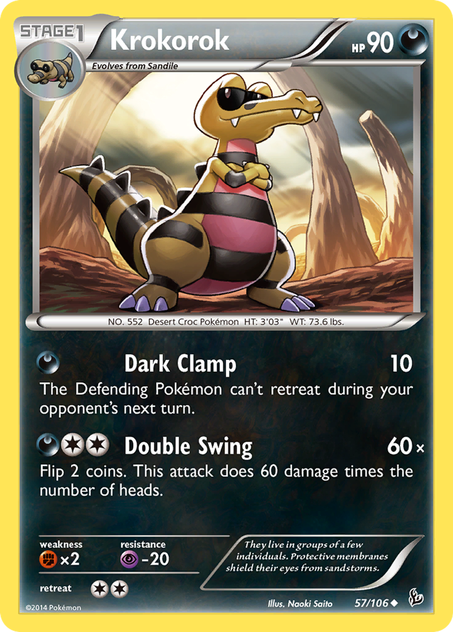 Krokorok — XY - Flashfire — Pokemon