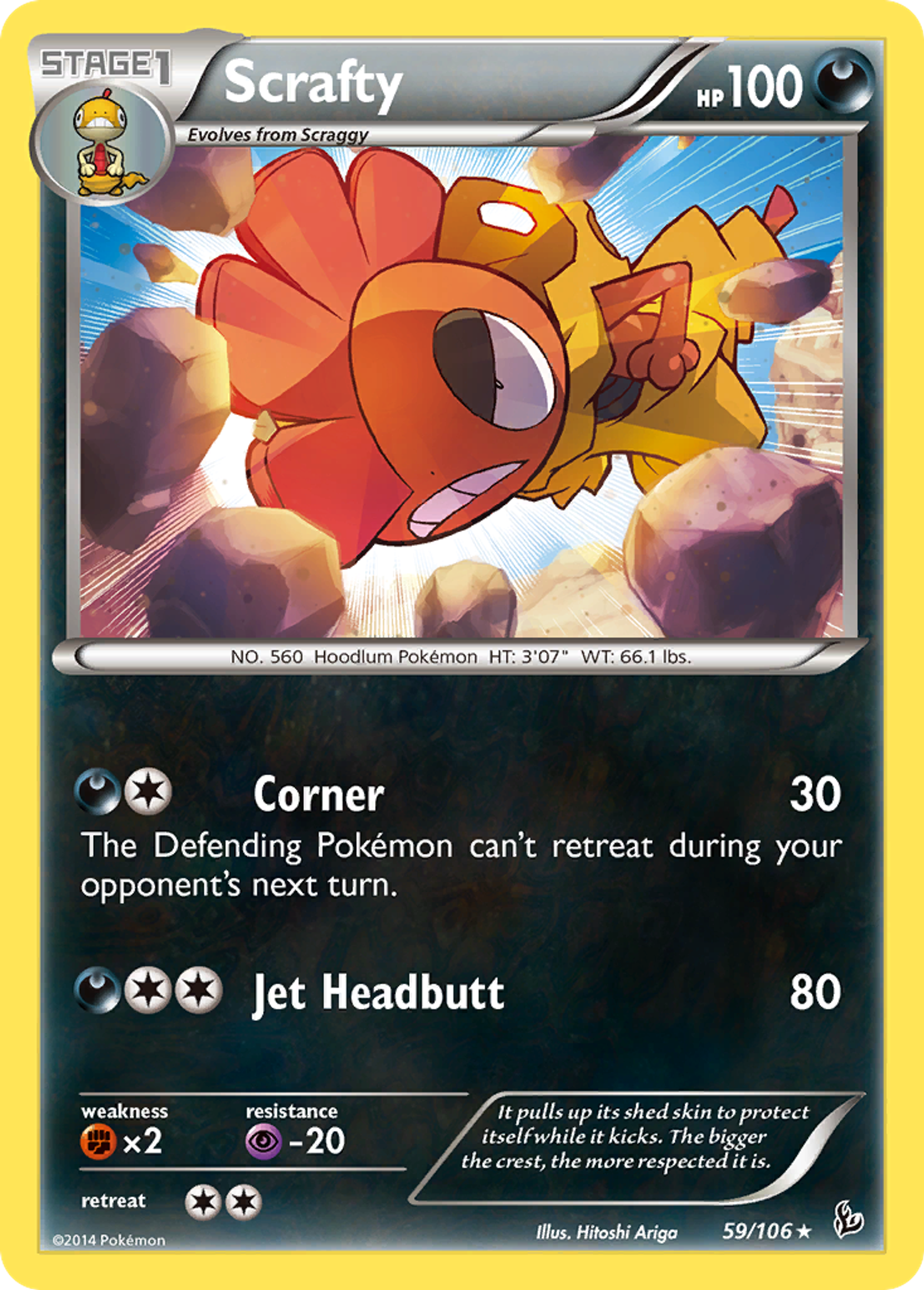 Scrafty — XY - Flashfire — Pokemon