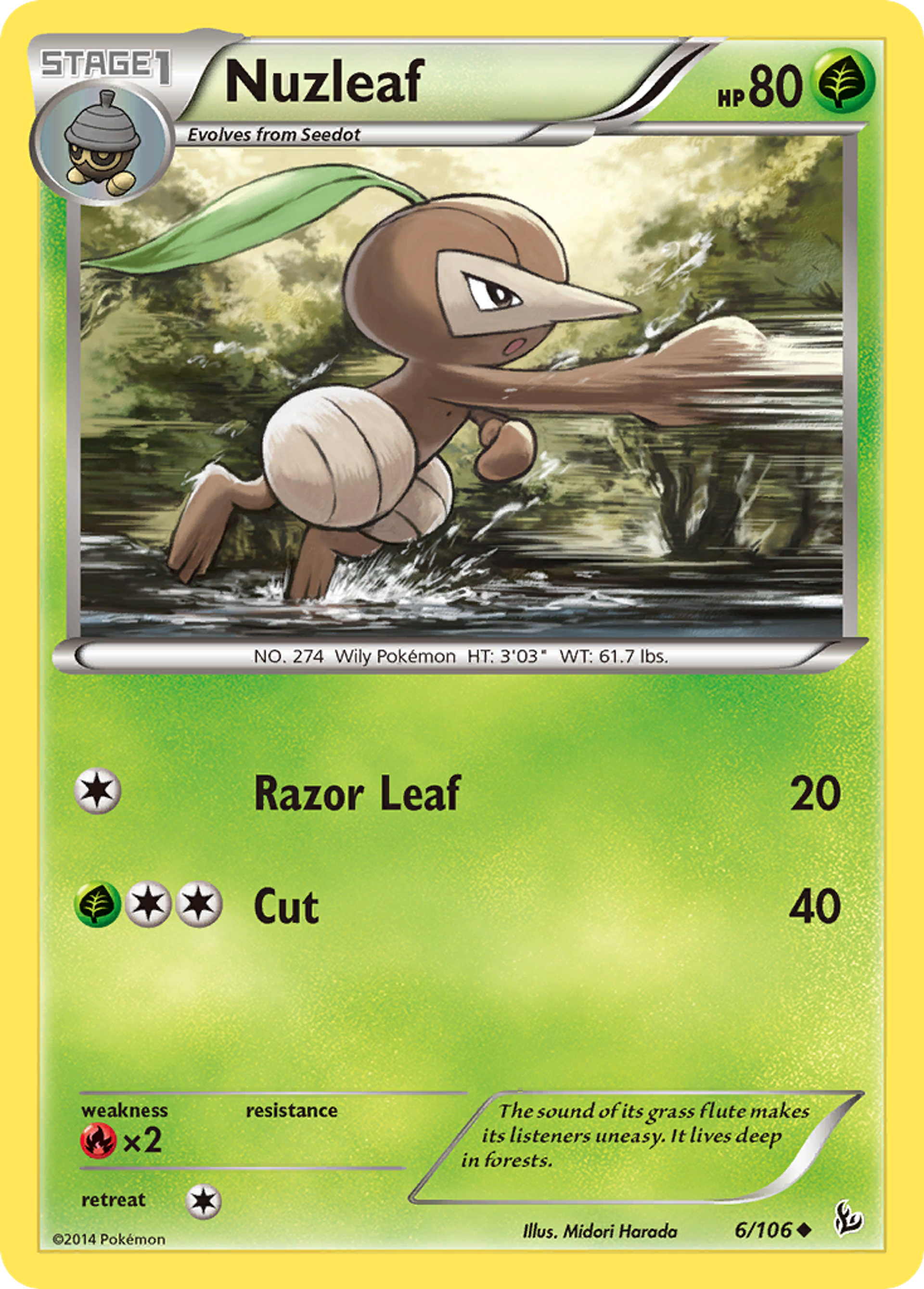 Nuzleaf — XY - Flashfire — Pokemon