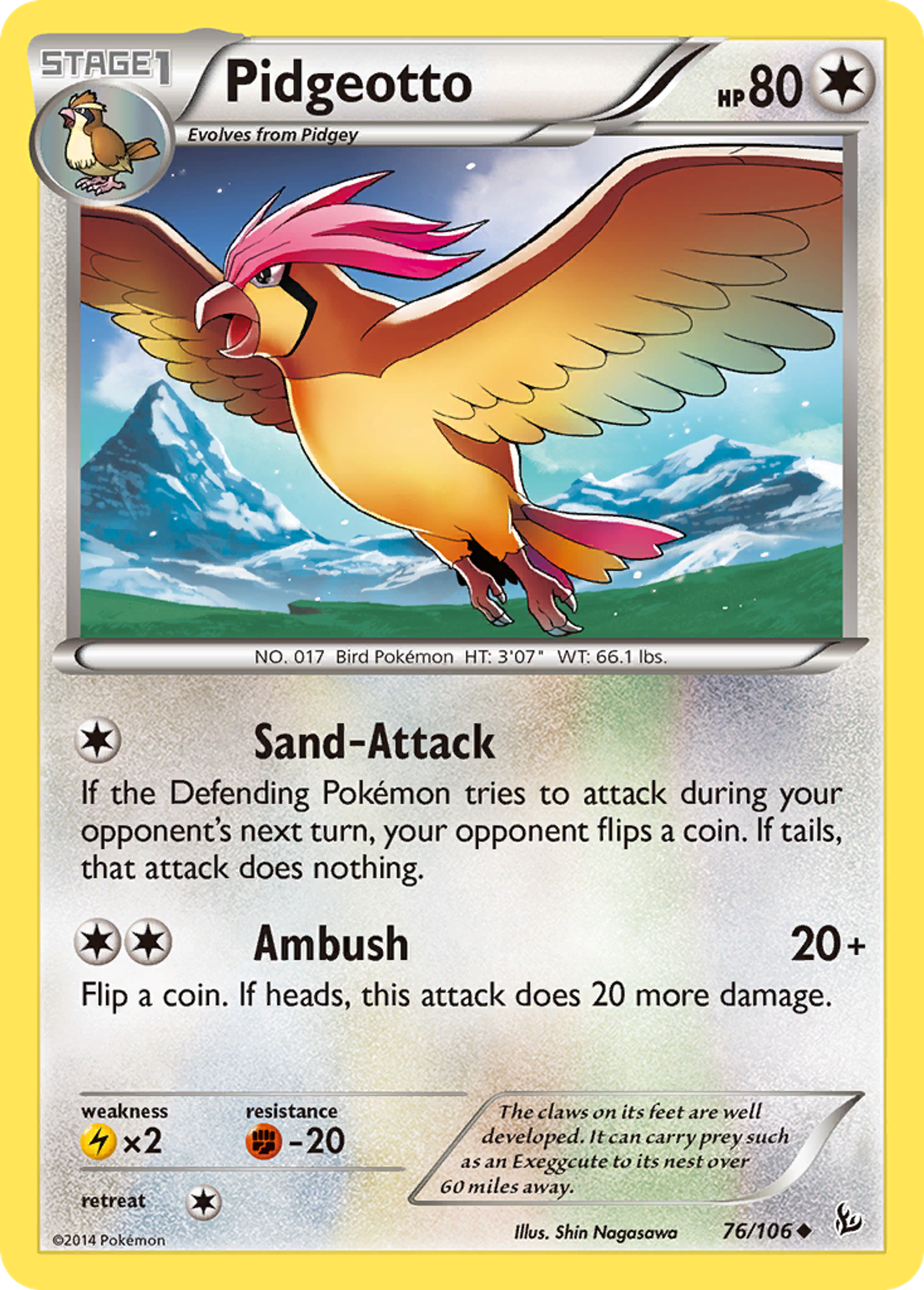 Pidgeotto — XY - Flashfire — Pokemon