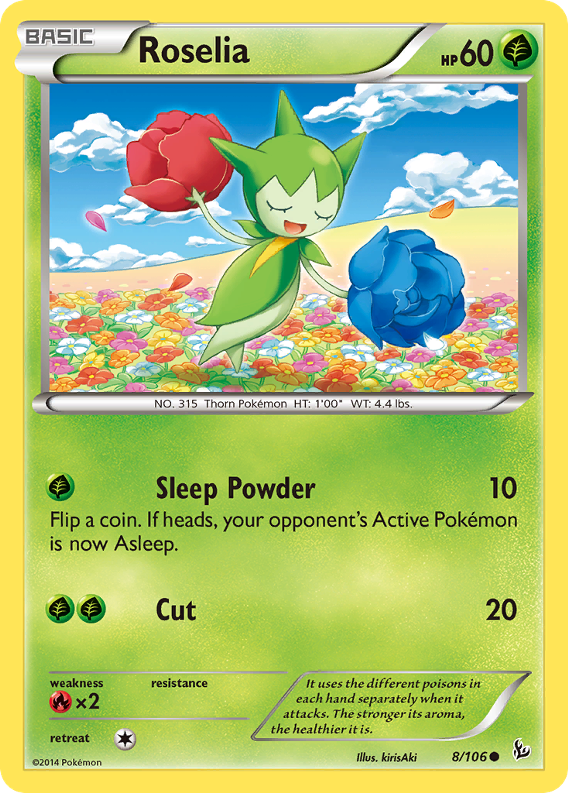 Roselia — XY - Flashfire — Pokemon
