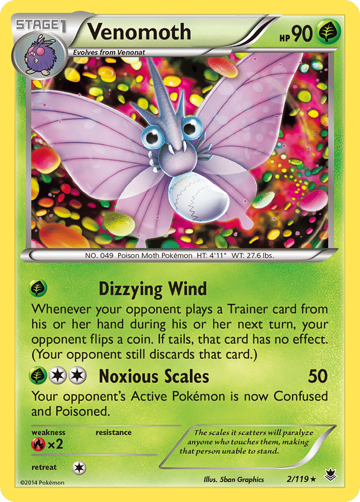 Venomoth — XY - Phantom Forces — Pokemon