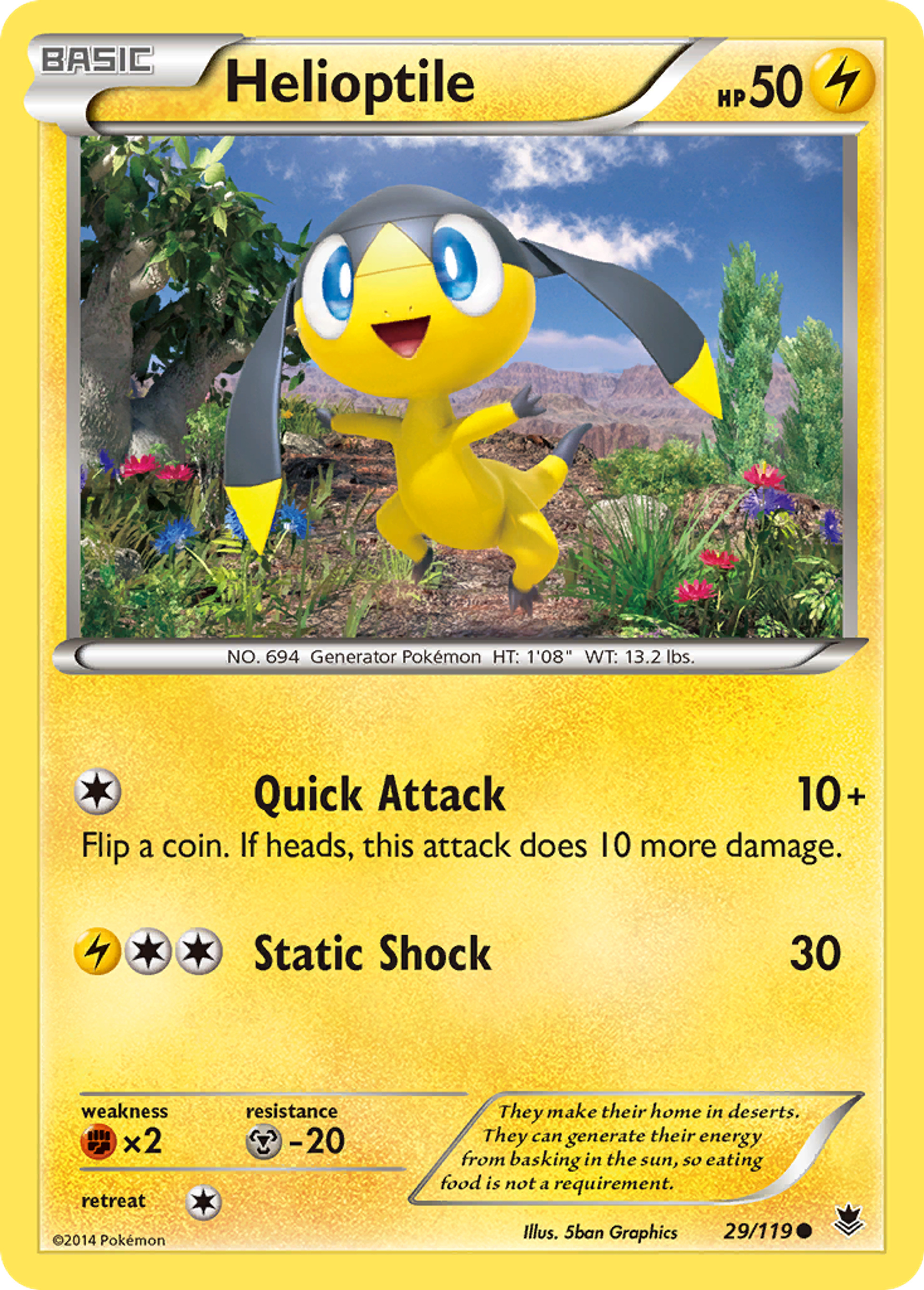Helioptile — XY - Phantom Forces — Pokemon