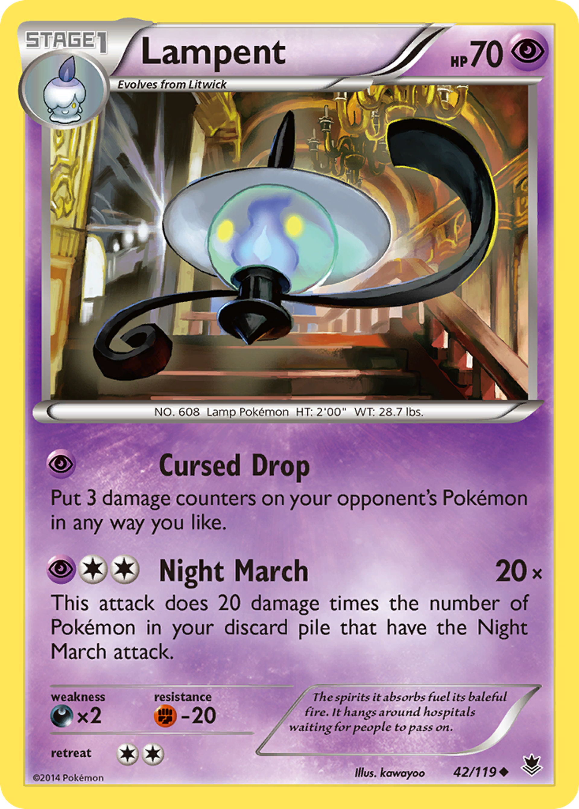 Lampent — XY - Phantom Forces — Pokemon