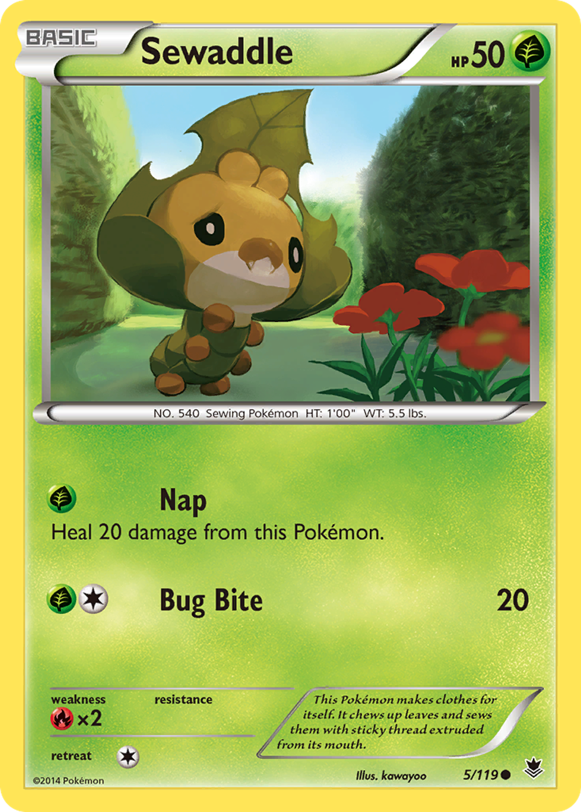 Sewaddle — XY - Phantom Forces — Pokemon