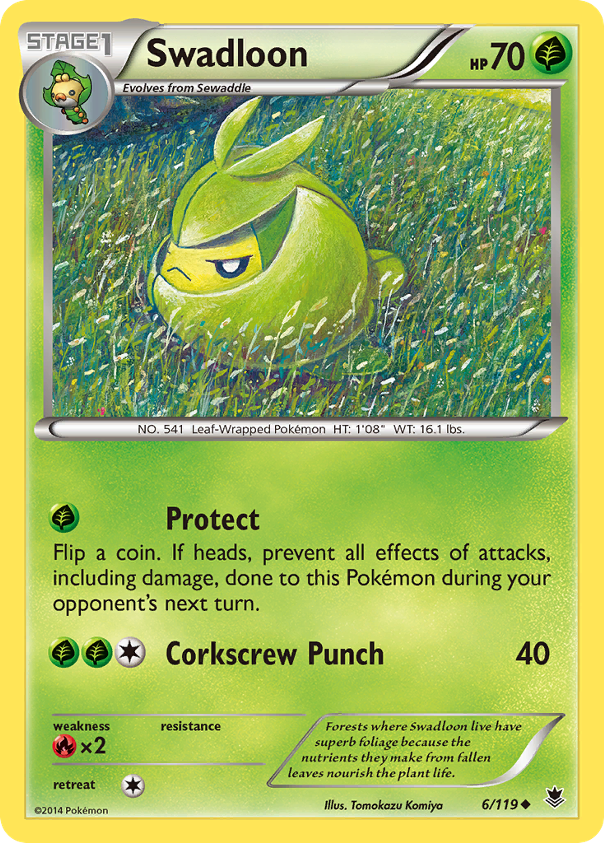 Swadloon — XY - Phantom Forces — Pokemon