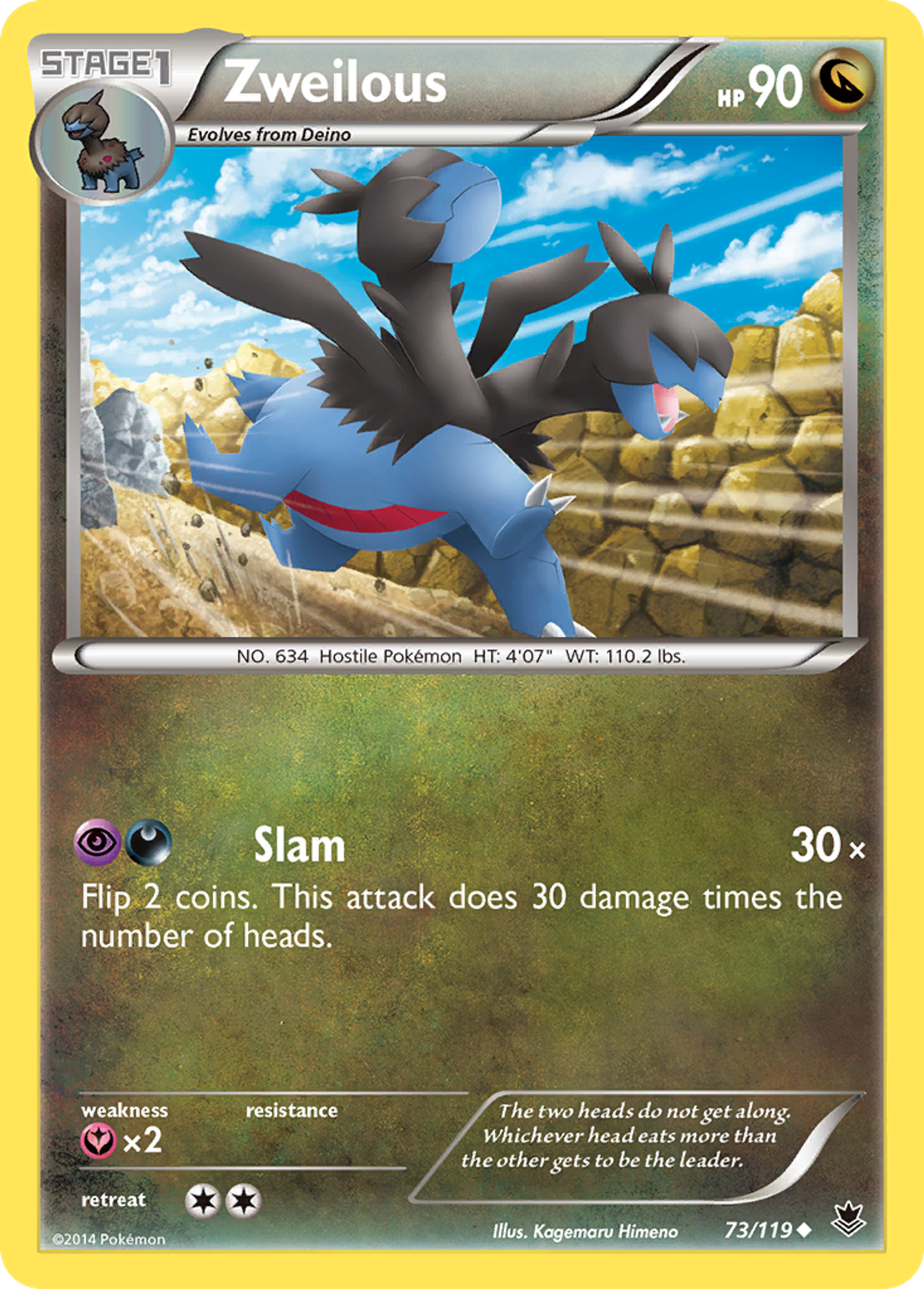 Zweilous — XY - Phantom Forces — Pokemon