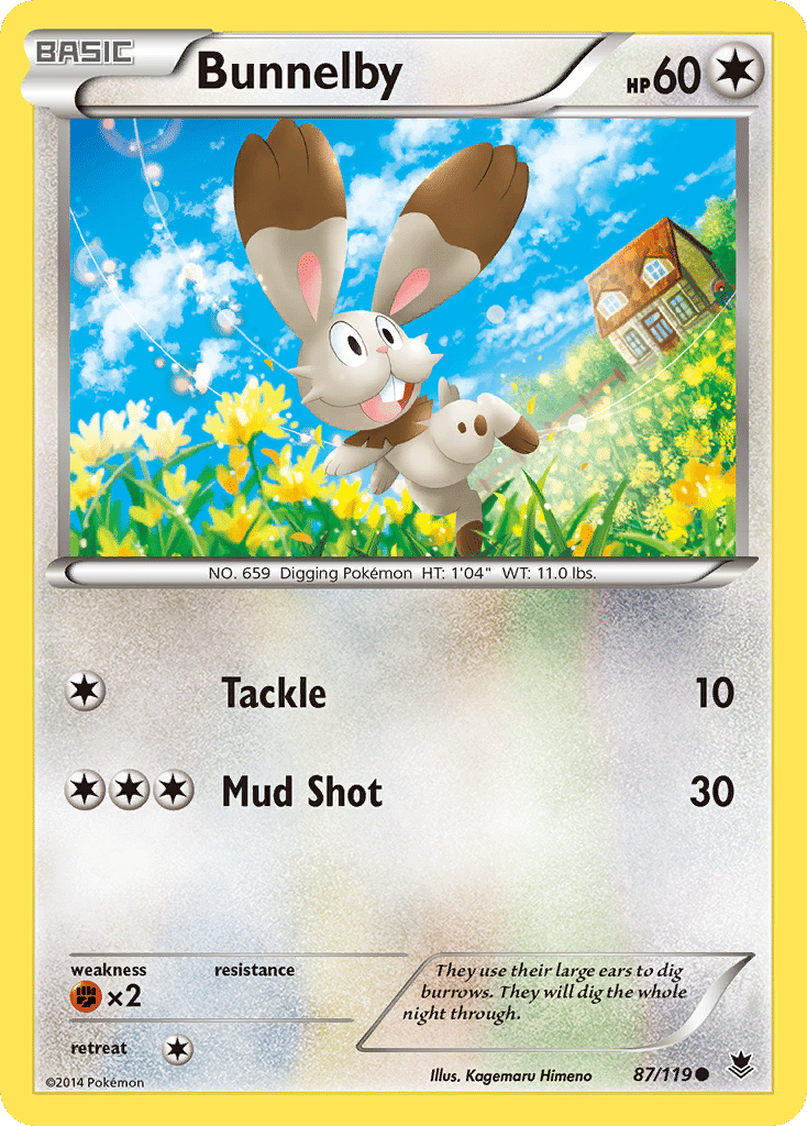 Bunnelby — XY - Phantom Forces — Pokemon