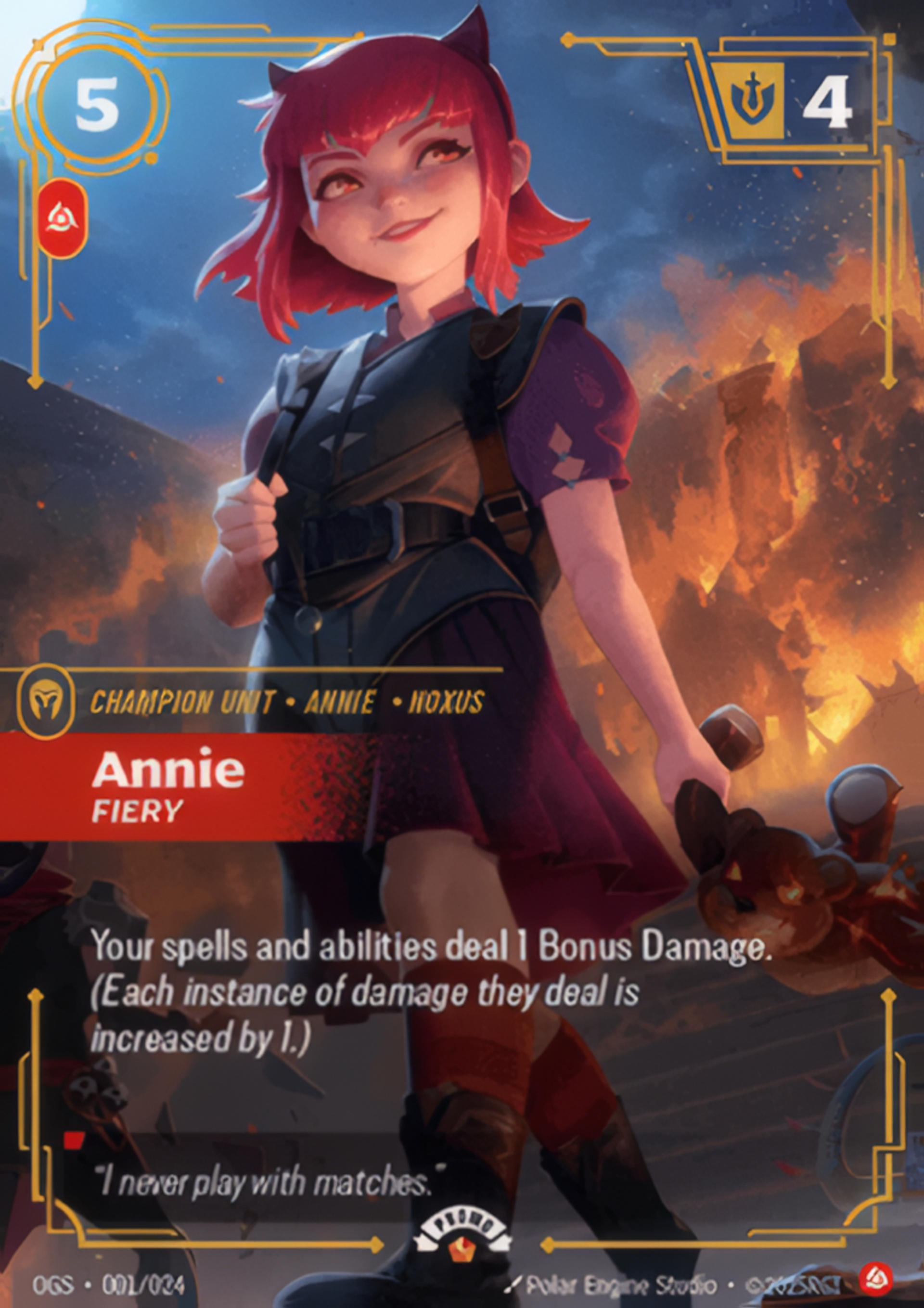 Annie - Fiery — Spiritforged - Promo Cards — Riftbound: League of Legends TCG