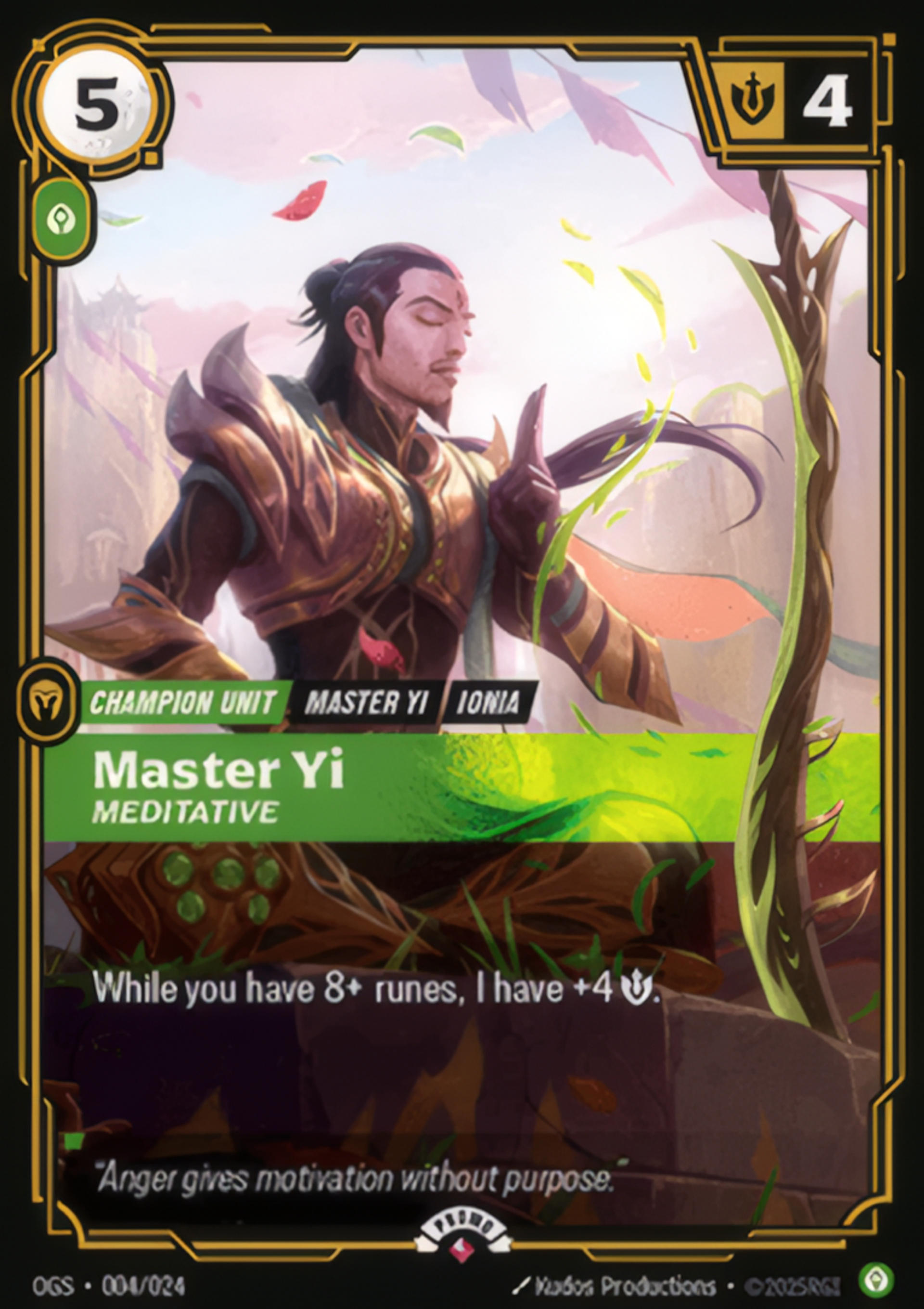 Master Yi - Meditative — Spiritforged - Promo Cards — Riftbound: League of Legends TCG