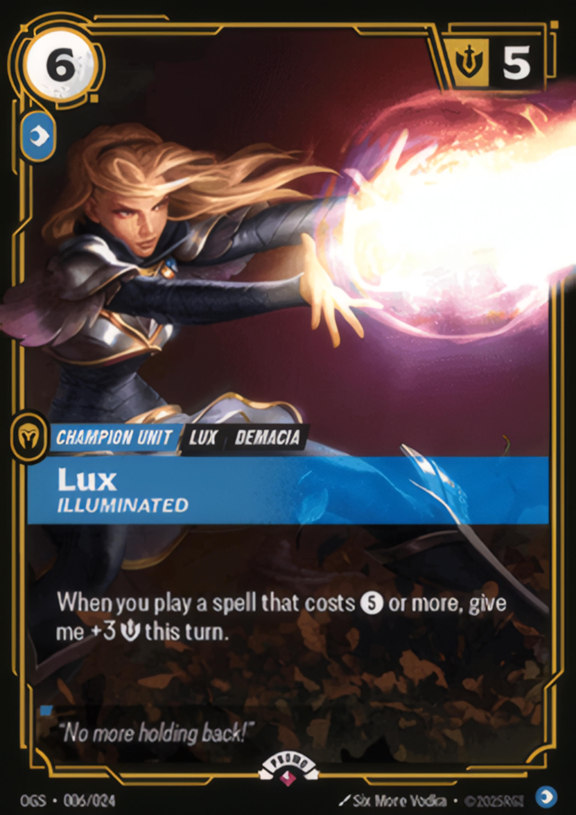 Lux - Illuminated — Spiritforged - Promo Cards — Riftbound: League of Legends TCG