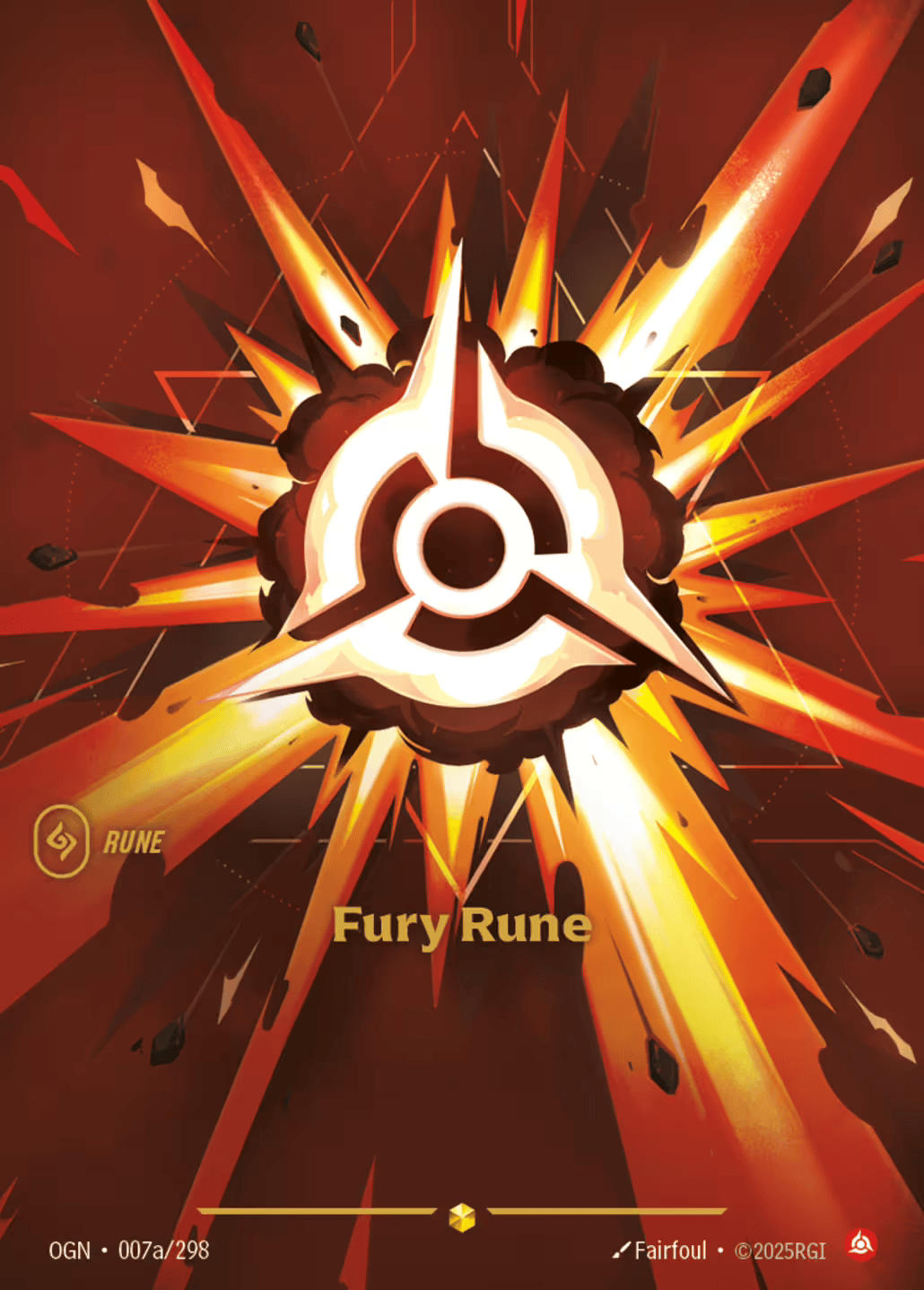 Fury Rune (alt) — Origins - Main Set — Riftbound: League of Legends TCG
