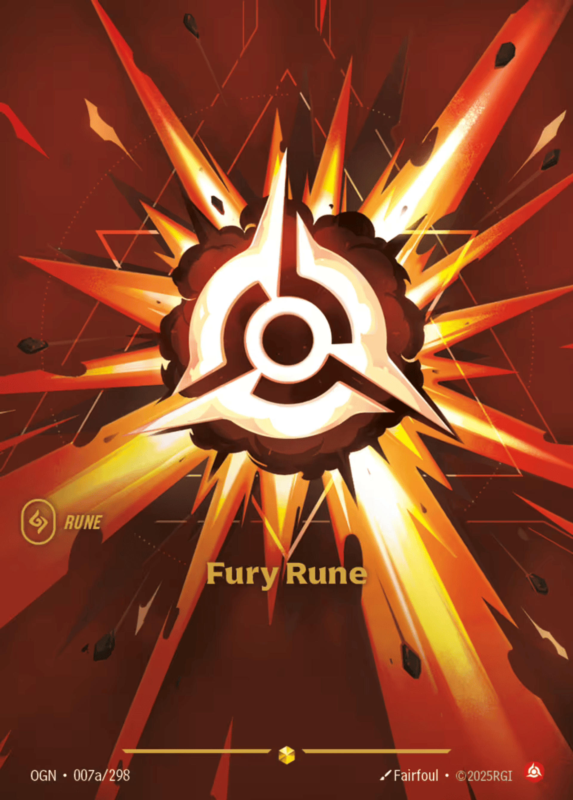Fury Rune (alt) — Origins - Main Set — Riftbound: League of Legends TCG
