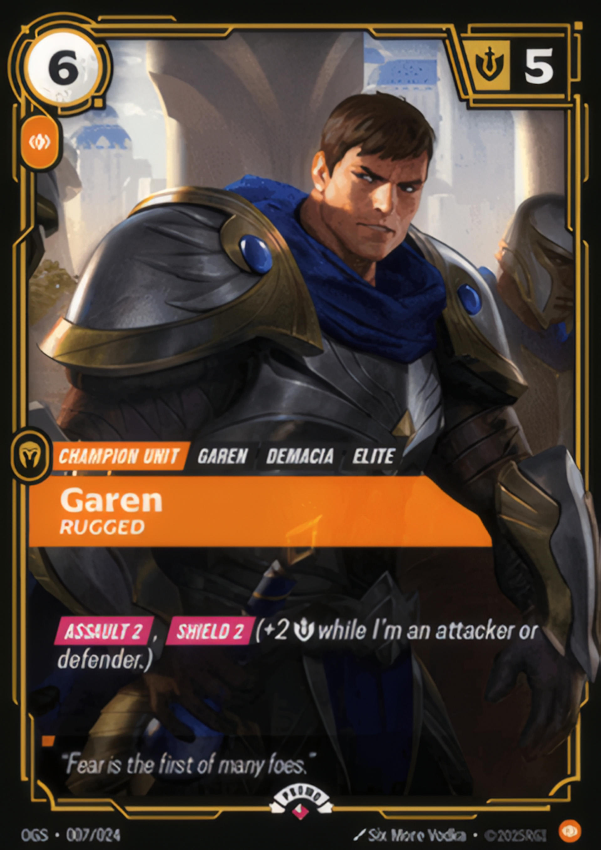 Garen - Rugged — Spiritforged - Promo Cards — Riftbound: League of Legends TCG