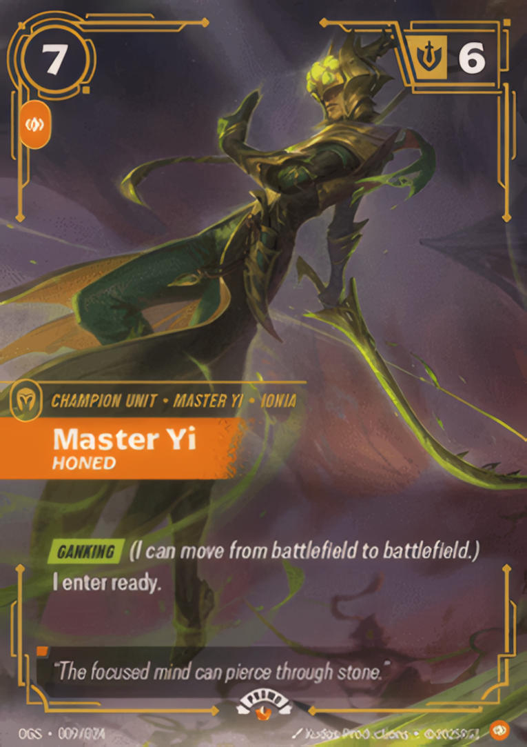 Master Yi - Honed — Spiritforged - Promo Cards — Riftbound: League of Legends TCG