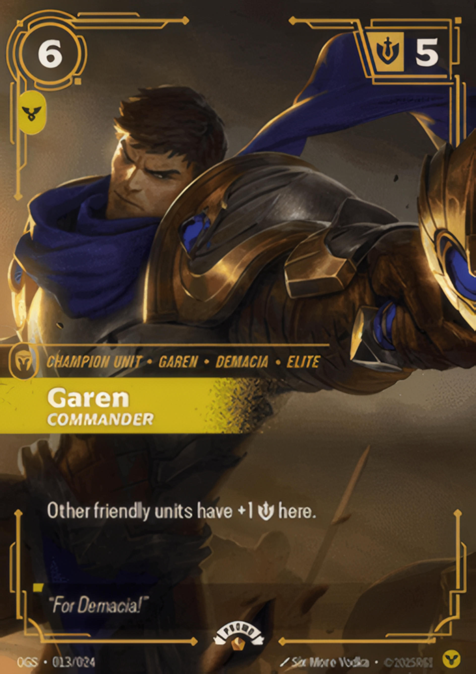 Garen - Commander — Spiritforged - Promo Cards — Riftbound: League of Legends TCG