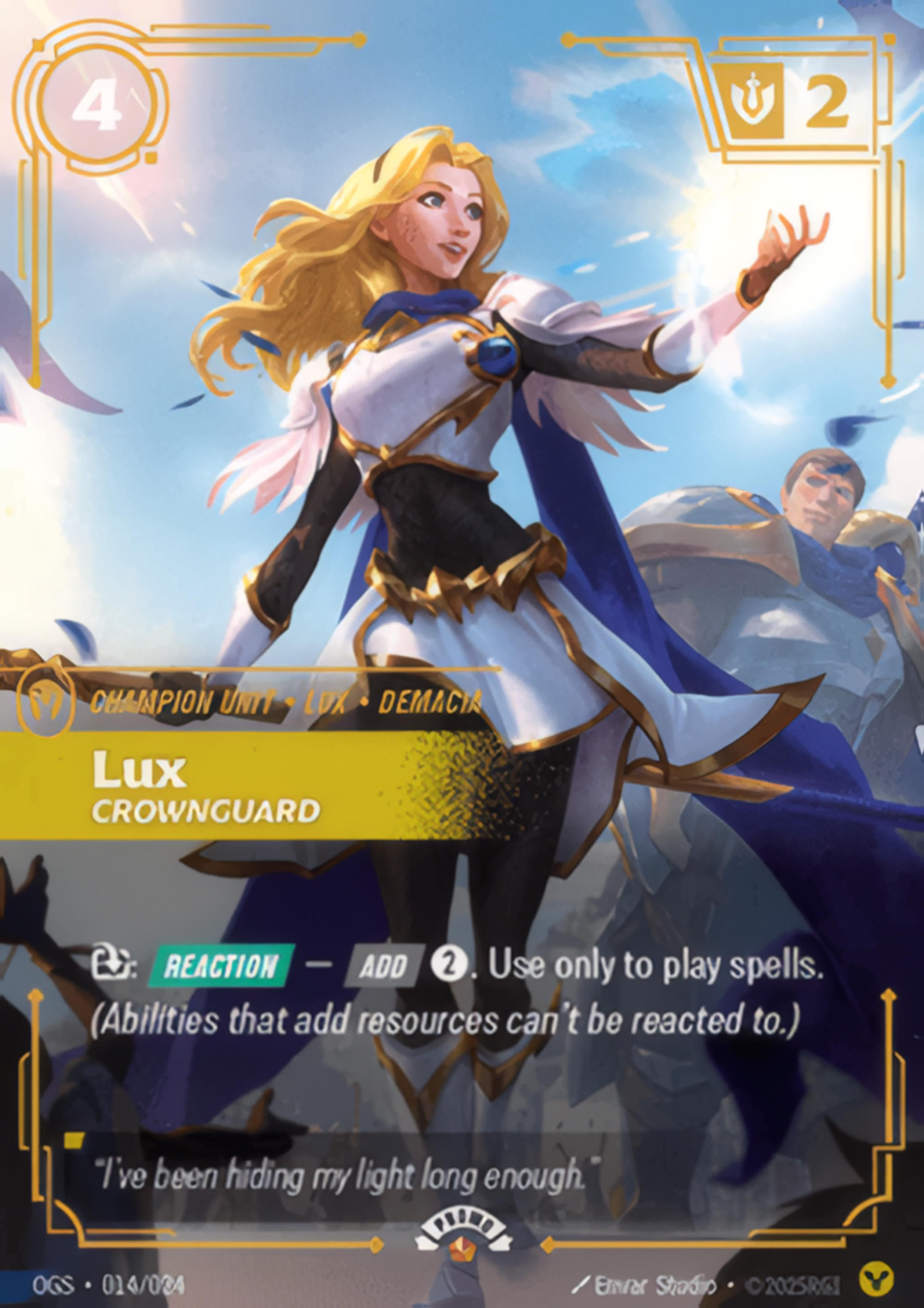 Lux - Crownguard — Spiritforged - Promo Cards — Riftbound: League of Legends TCG