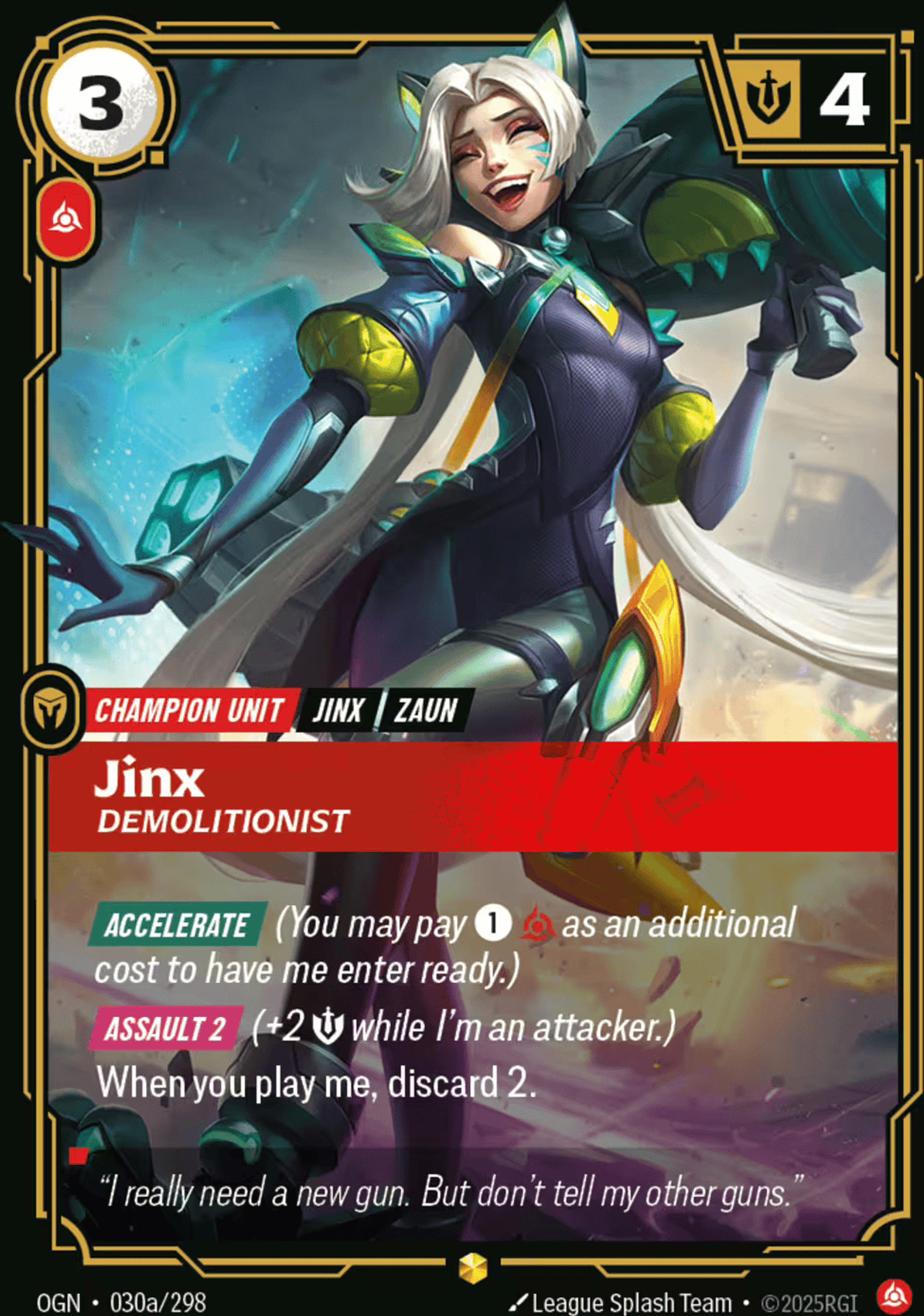 Jinx - Demolitionist (alt) — Origins - Main Set — Riftbound: League of Legends TCG