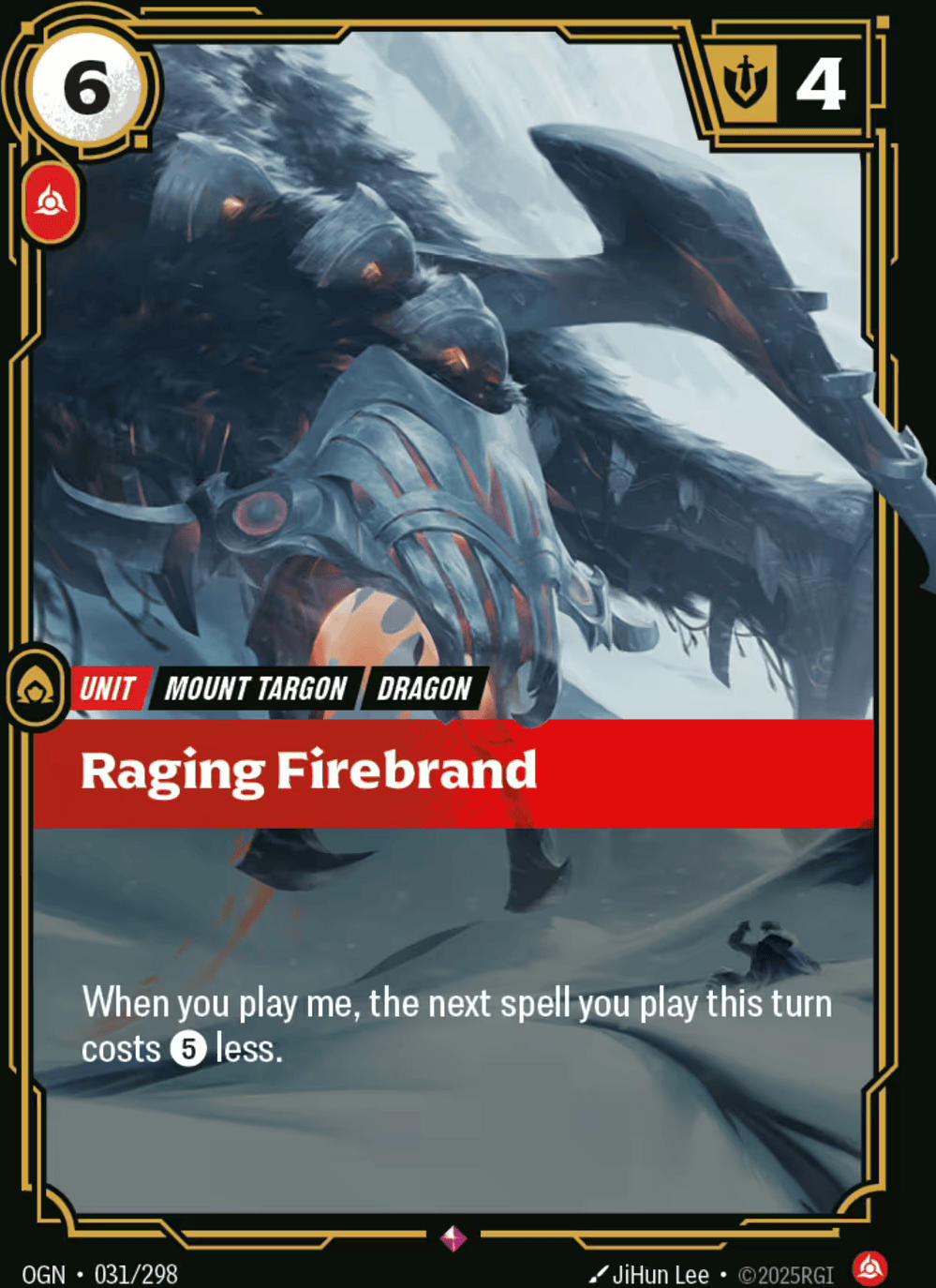 Raging Firebrand — Origins - Main Set — Riftbound: League of Legends TCG
