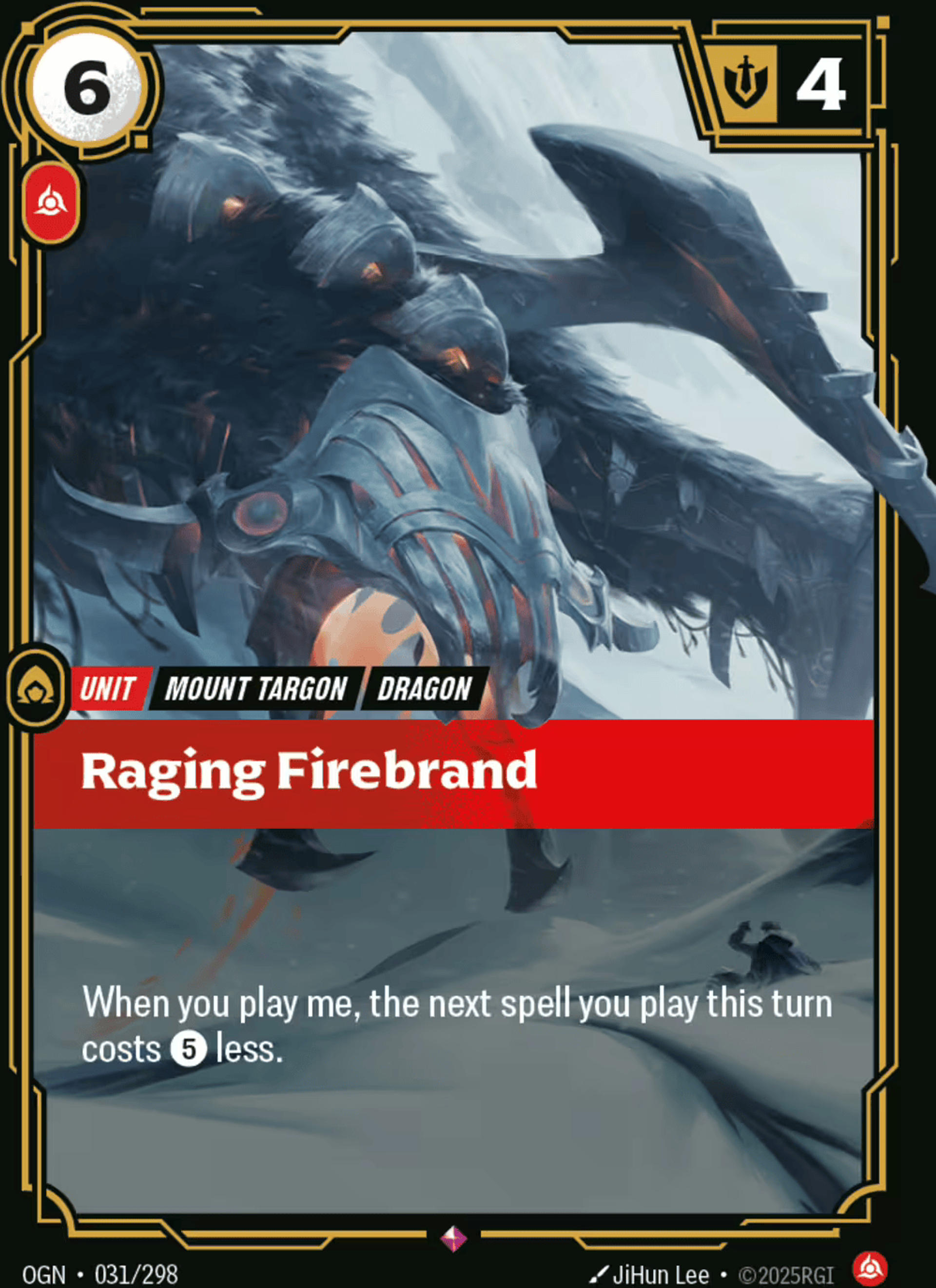 Raging Firebrand — Origins - Main Set — Riftbound: League of Legends TCG