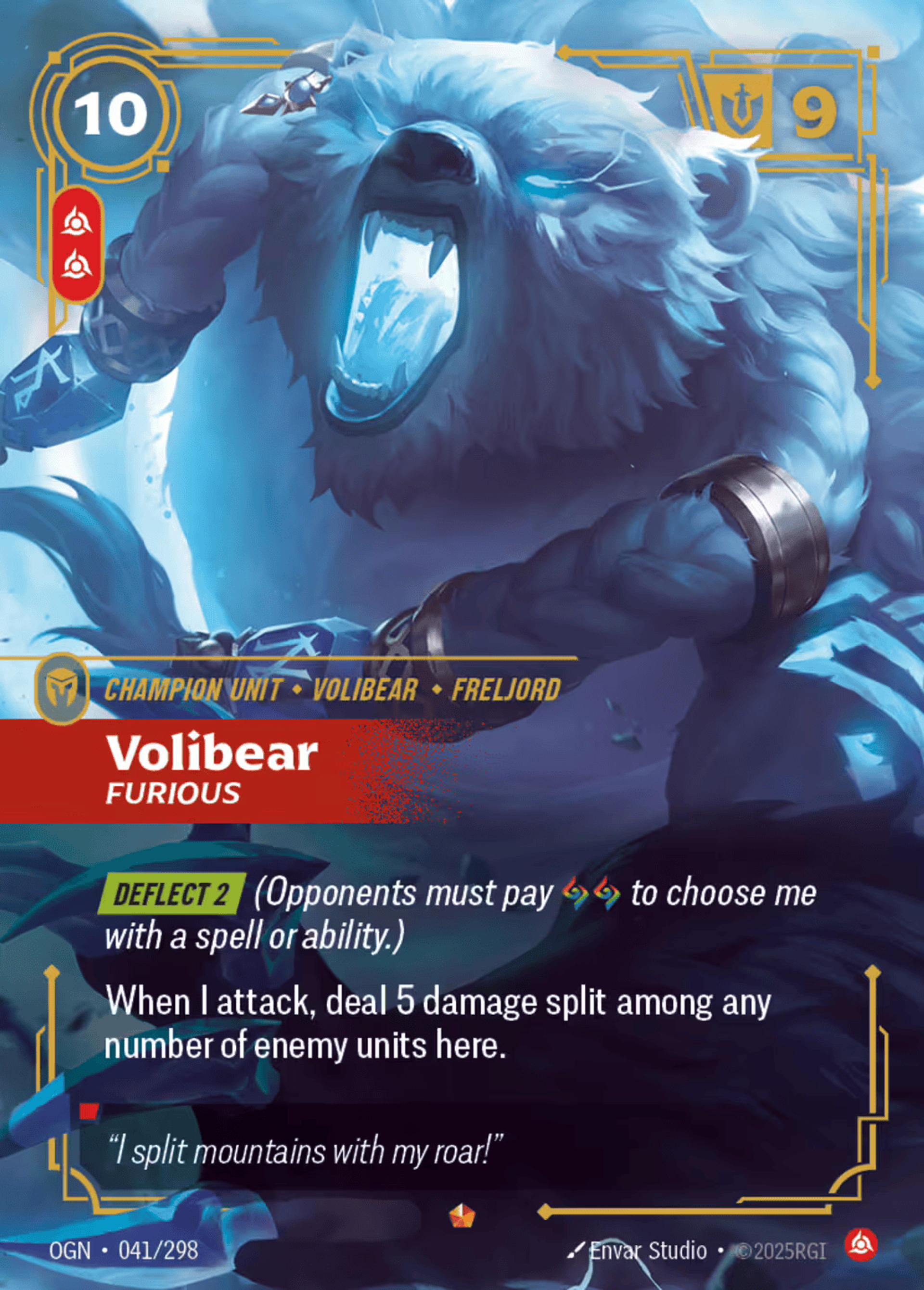 Volibear - Furious — Origins - Main Set — Riftbound: League of Legends TCG