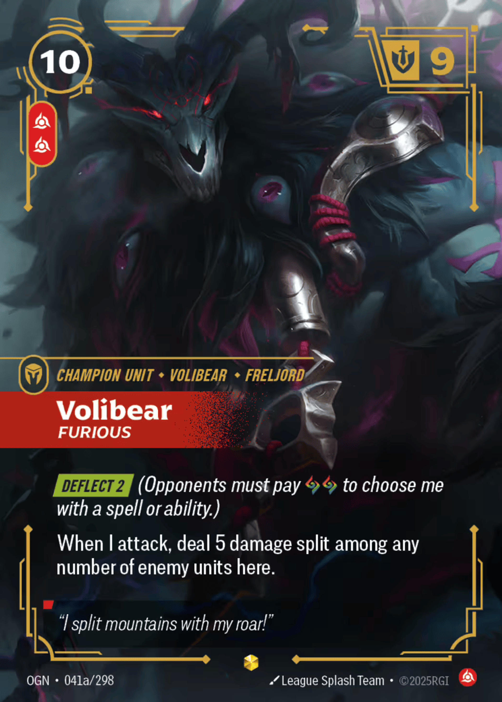 Volibear - Furious (alt) — Origins - Main Set — Riftbound: League of Legends TCG
