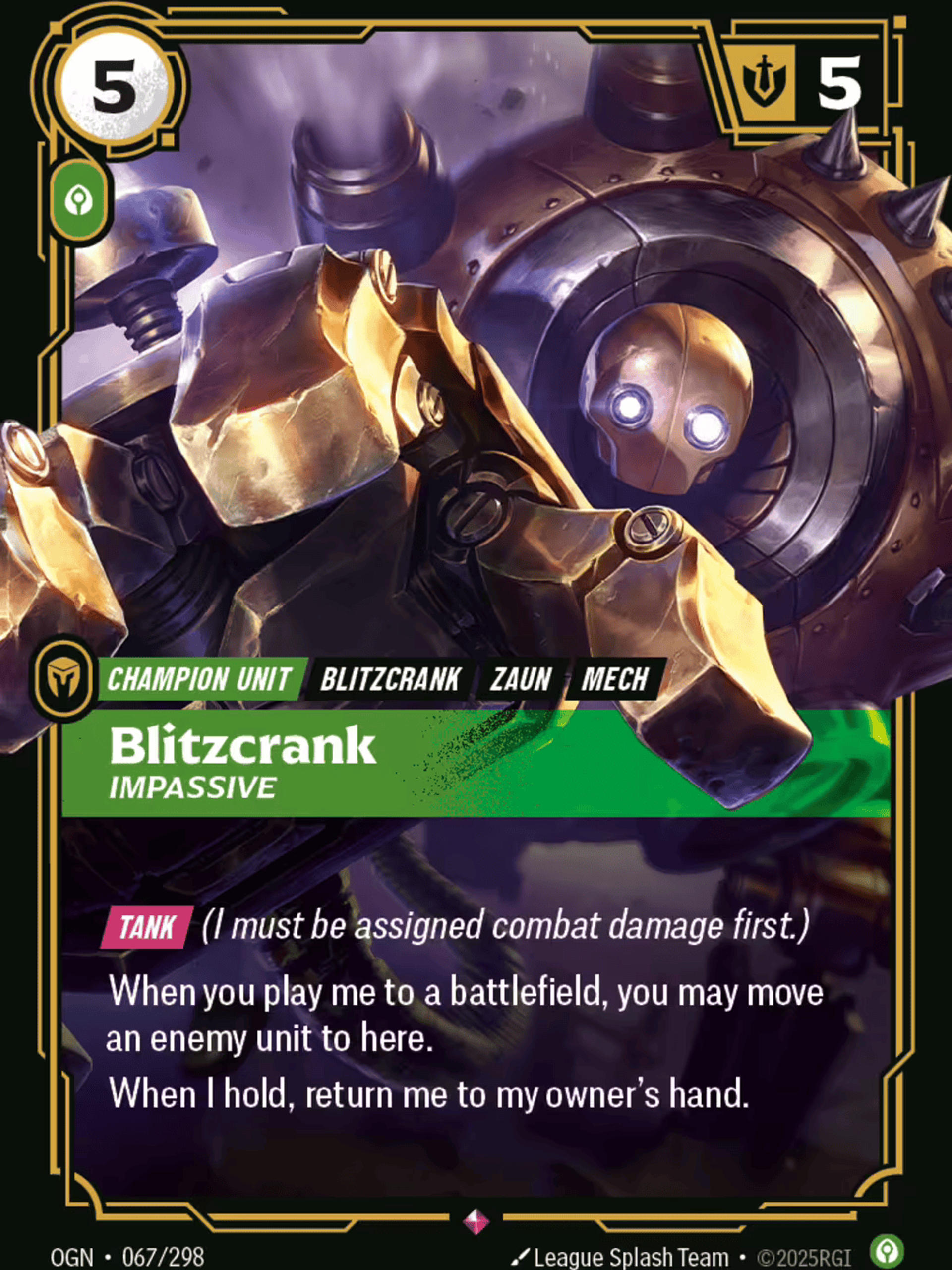 Blitzcrank - Impassive — Origins - Main Set — Riftbound