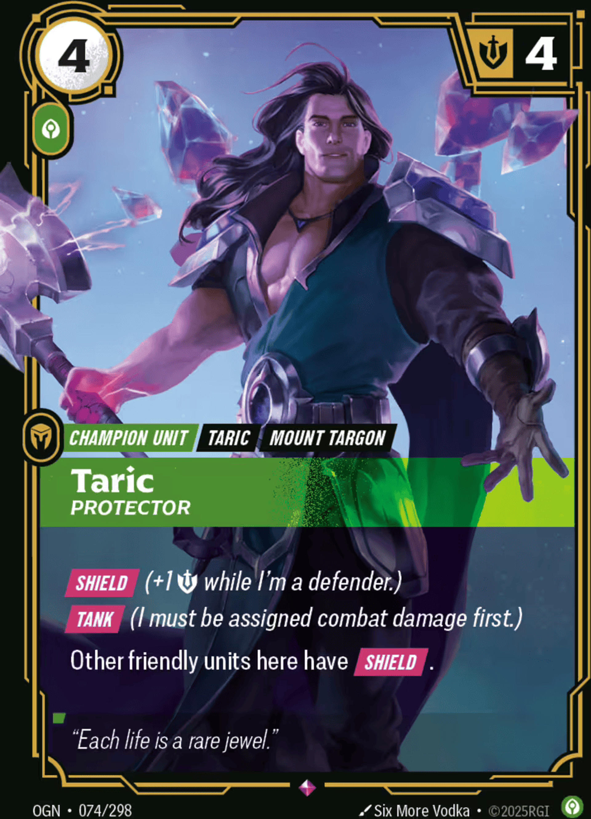 Taric - Protector — Origins - Main Set — Riftbound