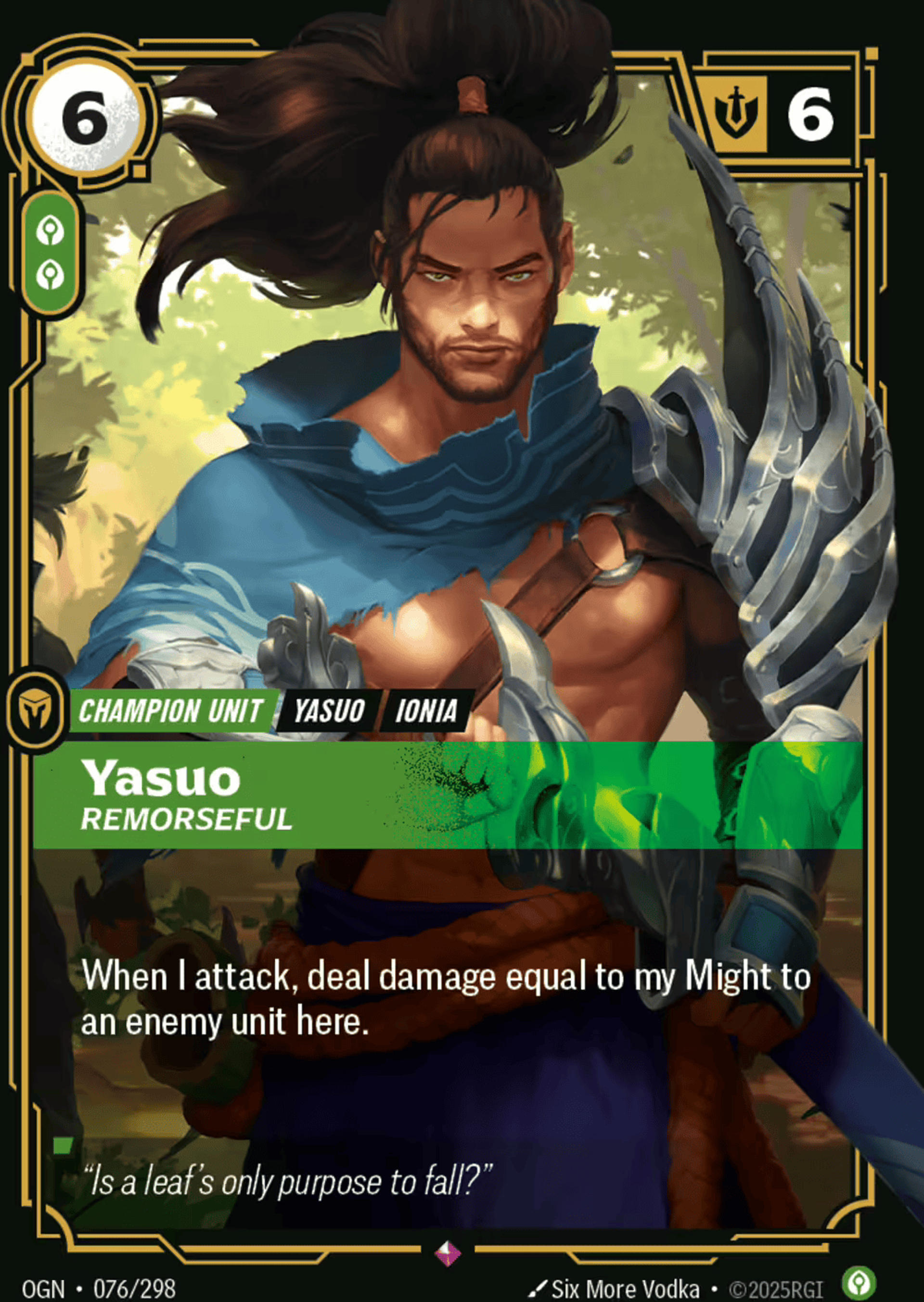 Yasuo - Remorseful — Origins - Main Set — Riftbound